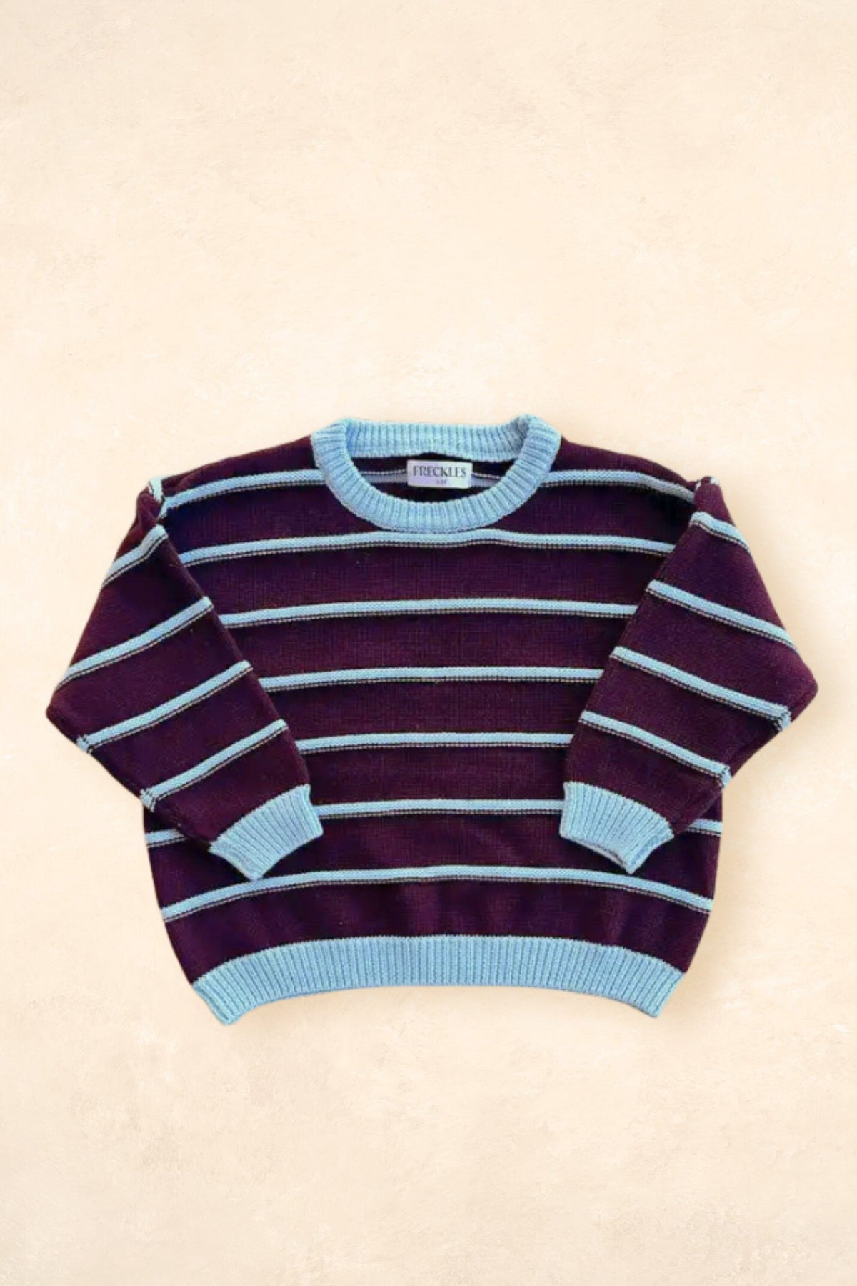 Raised Stripe Jumper - Blackberry/Arctic Clothing FRECKLES the label 