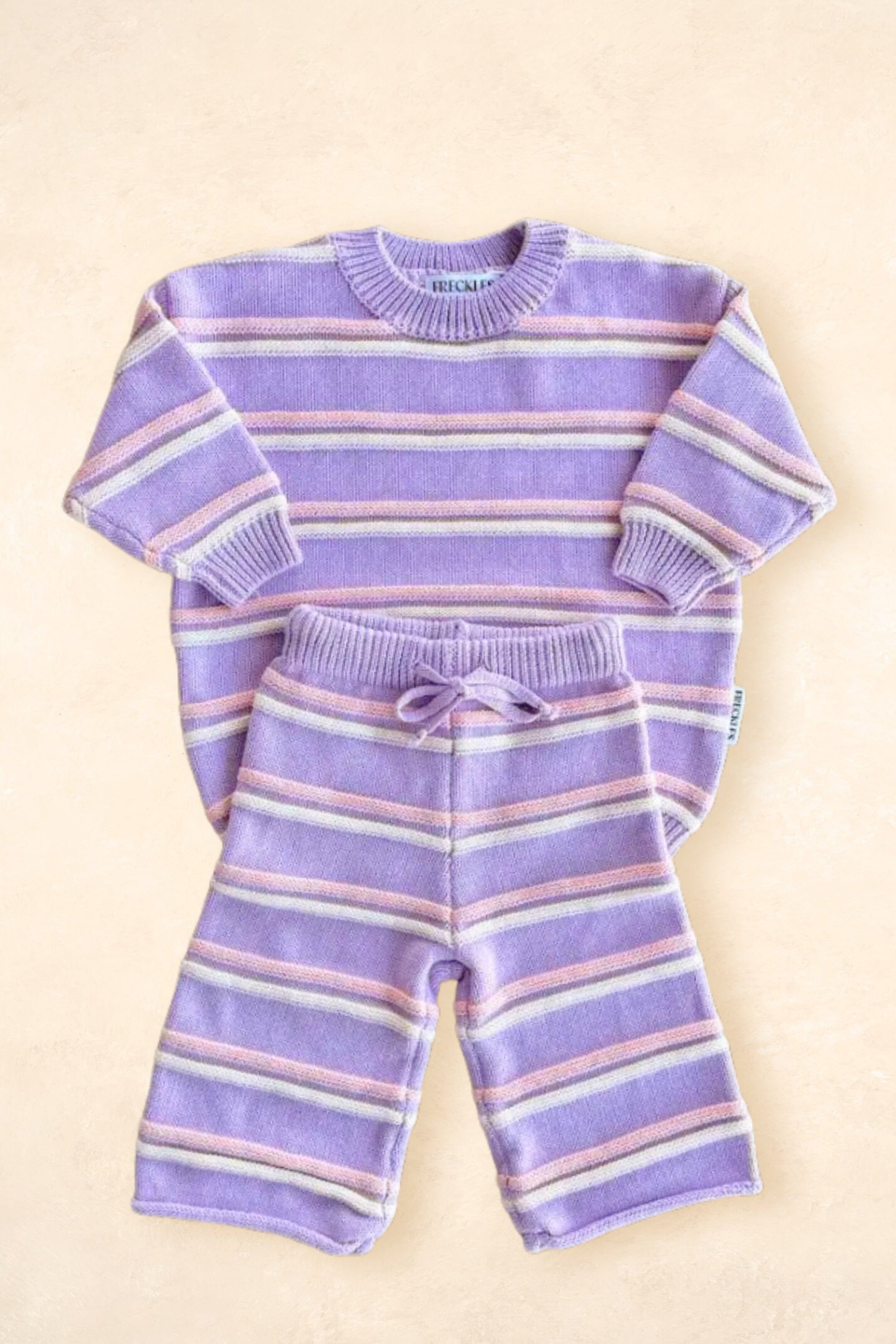 Raised Stripe Knit Pants - Aster Clothing FRECKLES the label 