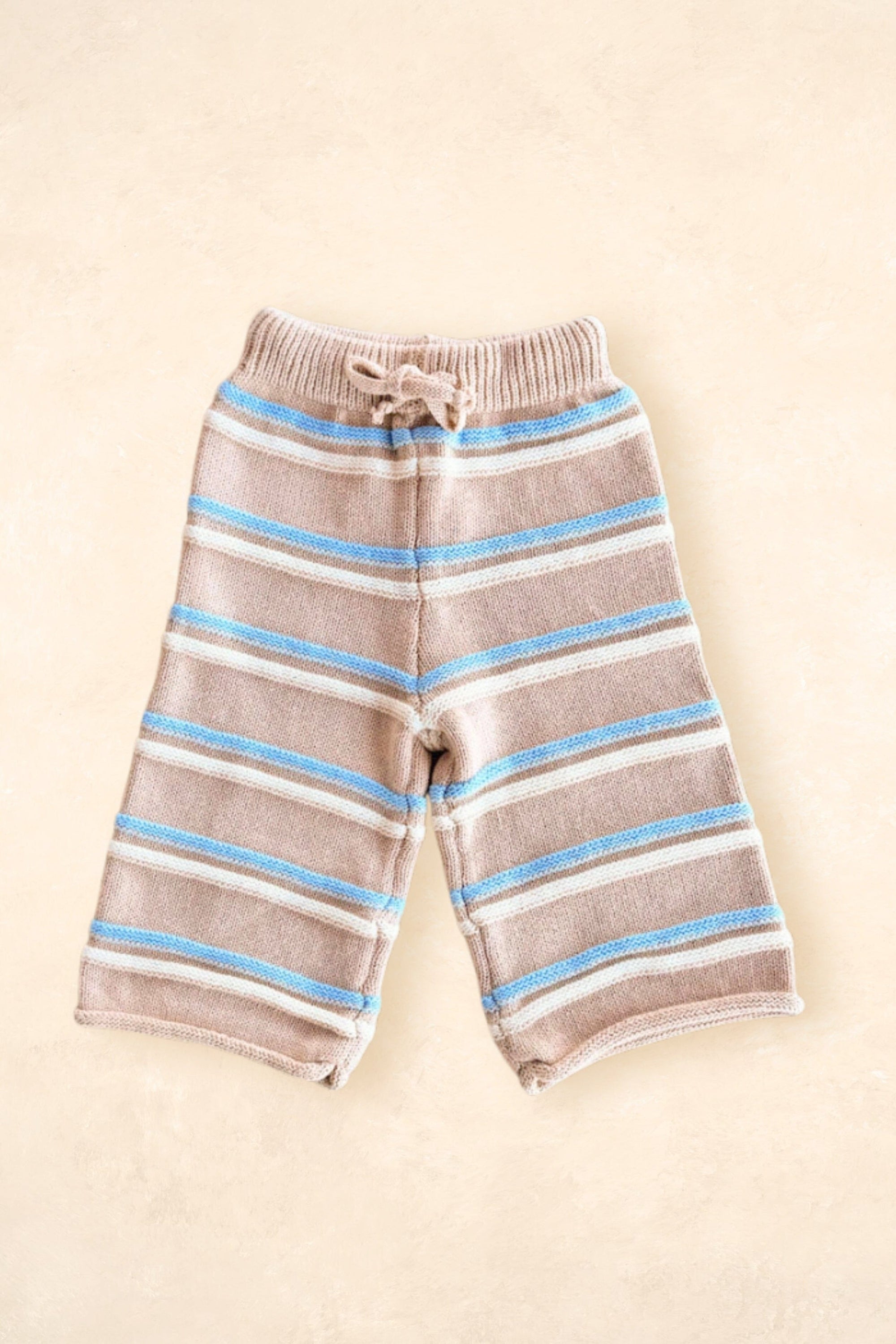 Raised Stripe Knit Pants - Oat Clothing FRECKLES the label 