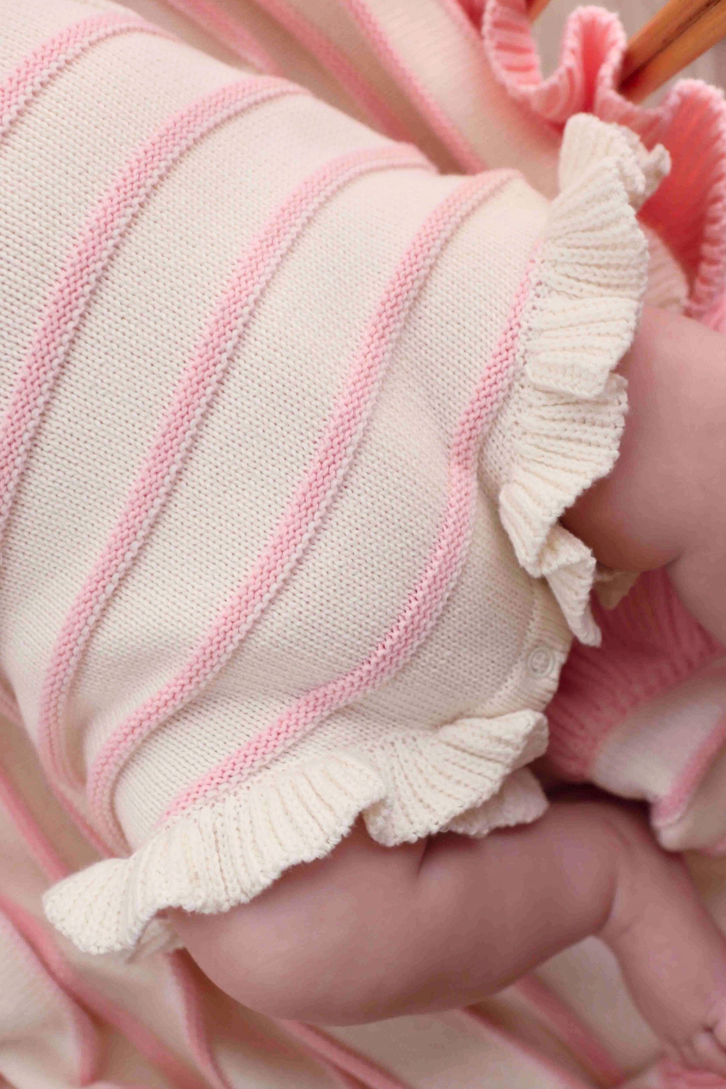 Raised Stripe Tie Romper - Sweetpea Clothing FRECKLES the label 