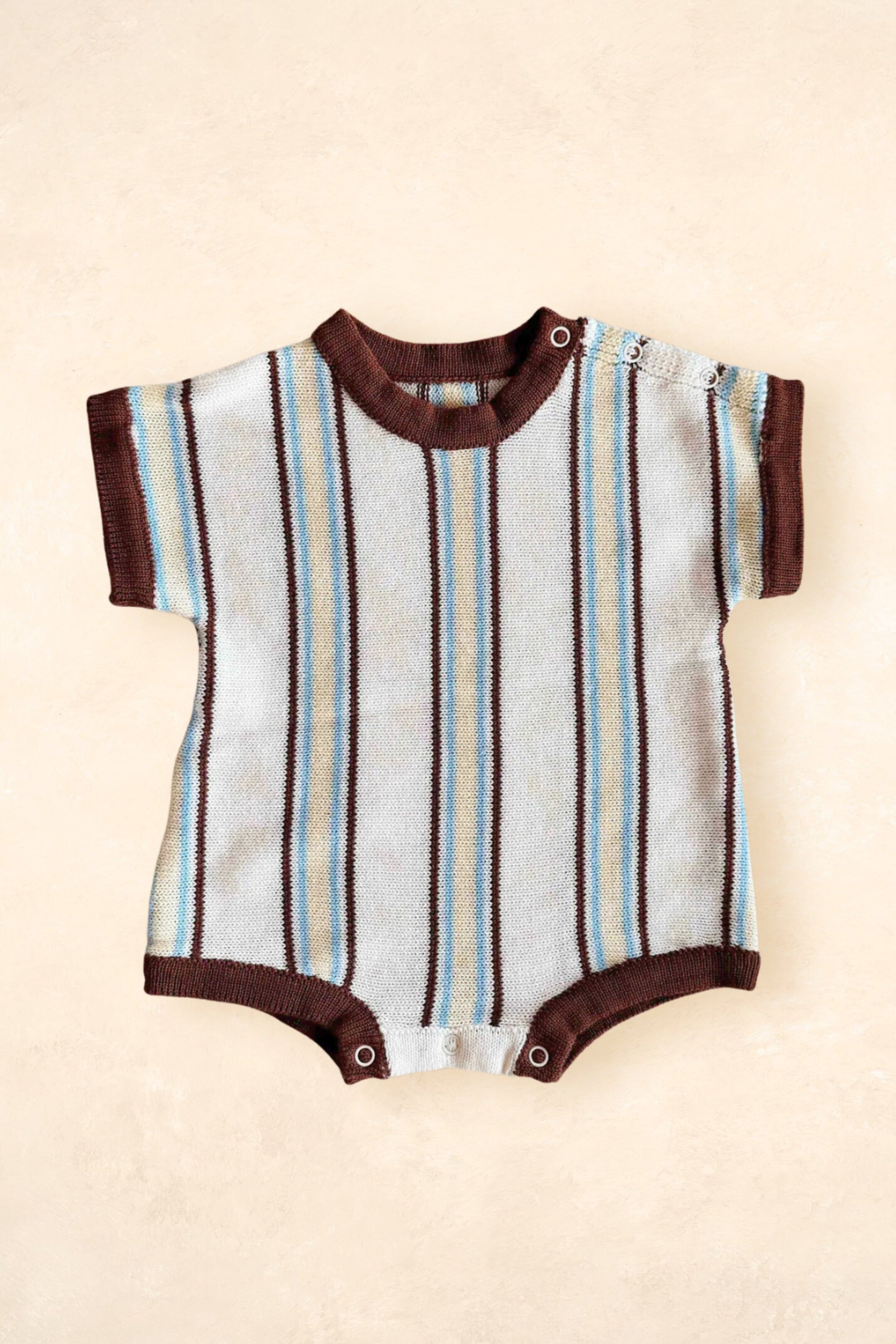 Retro Stripe Romper | Azure Clothing FRECKLES the label 