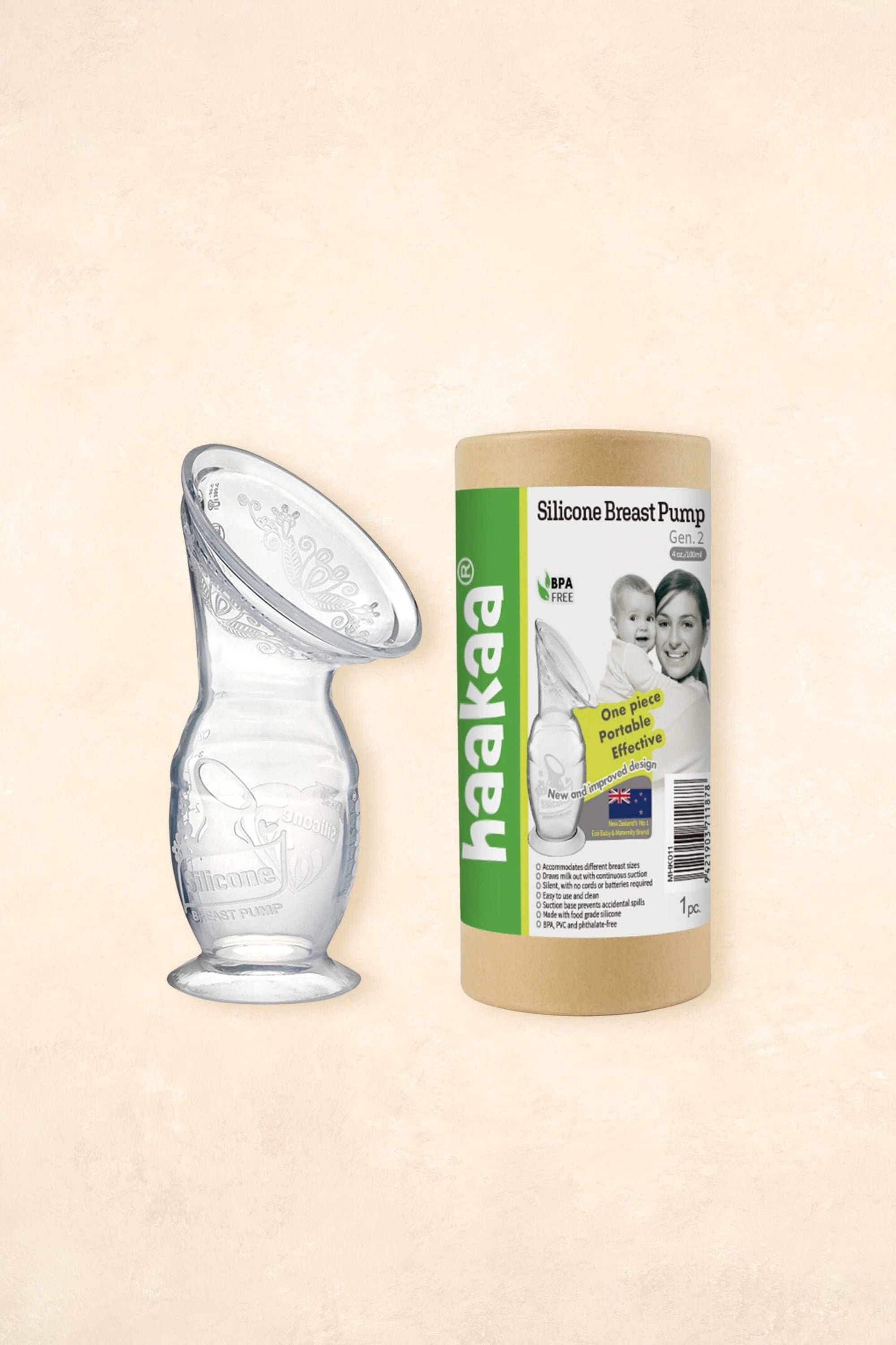 Silicone Breast Pump (Gen.2) 100ml Bottle Feeding Haaka 