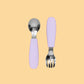 Silicone Cutlery Set Bibs + Tableware Kiin ® Lilac 