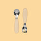 Silicone Cutlery Set Bibs + Tableware Kiin ® Vanilla 