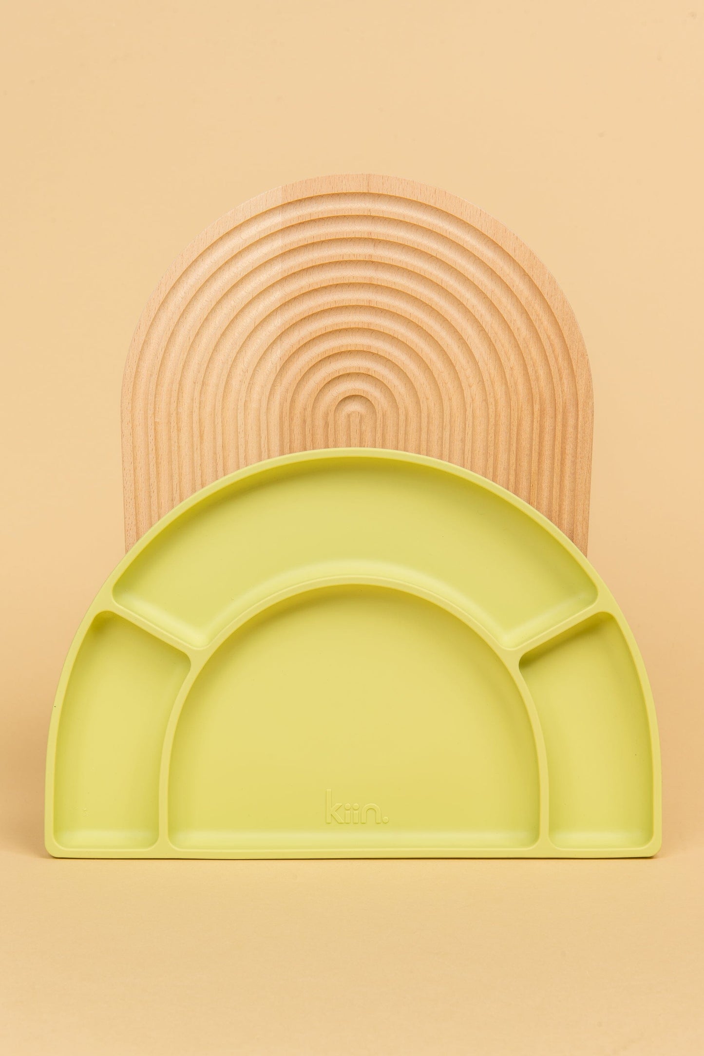 Silicone Divided Plate Bibs + Tableware Kiin ® Apple 