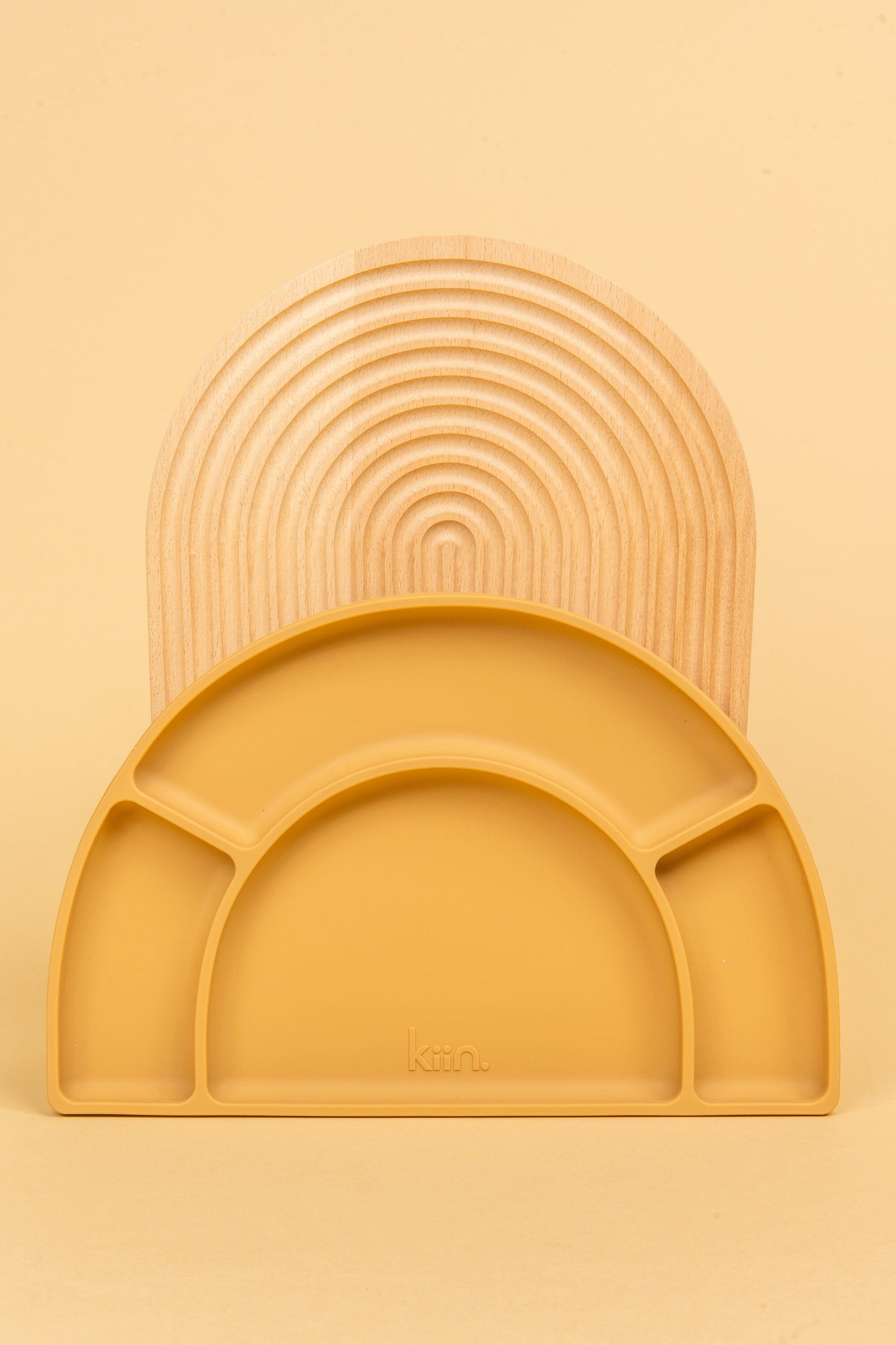 Silicone Divided Plate Bibs + Tableware Kiin ® Tan 