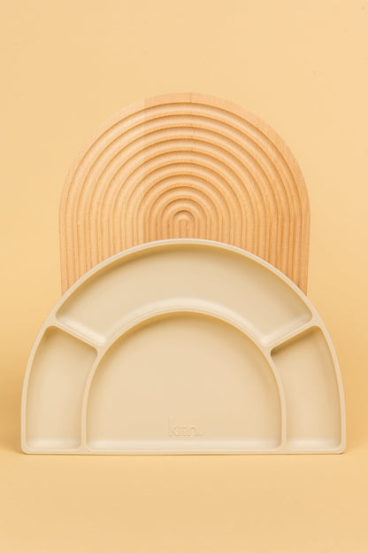 Silicone Divided Plate Bibs + Tableware Kiin ® Vanilla 