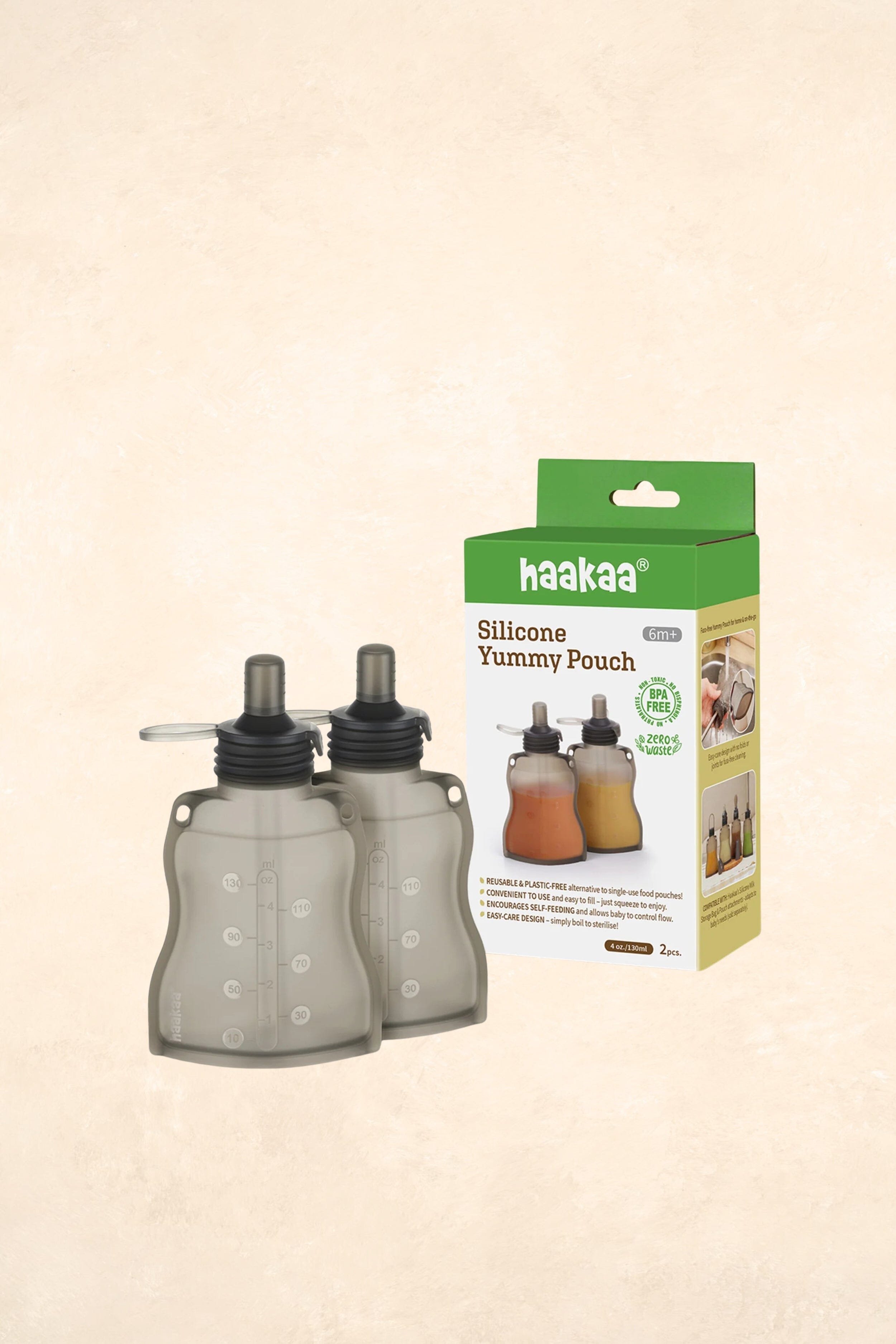 Silicone Squeezy Pouch Bottle Feeding Haaka 