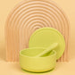 Silicone Suction Bowl with lid + Spoon Set Bibs + Tableware Kiin ® Apple 