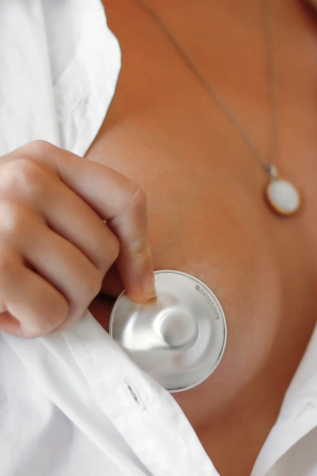 Silver Nursing Cups Breastfeeding Lactivate 