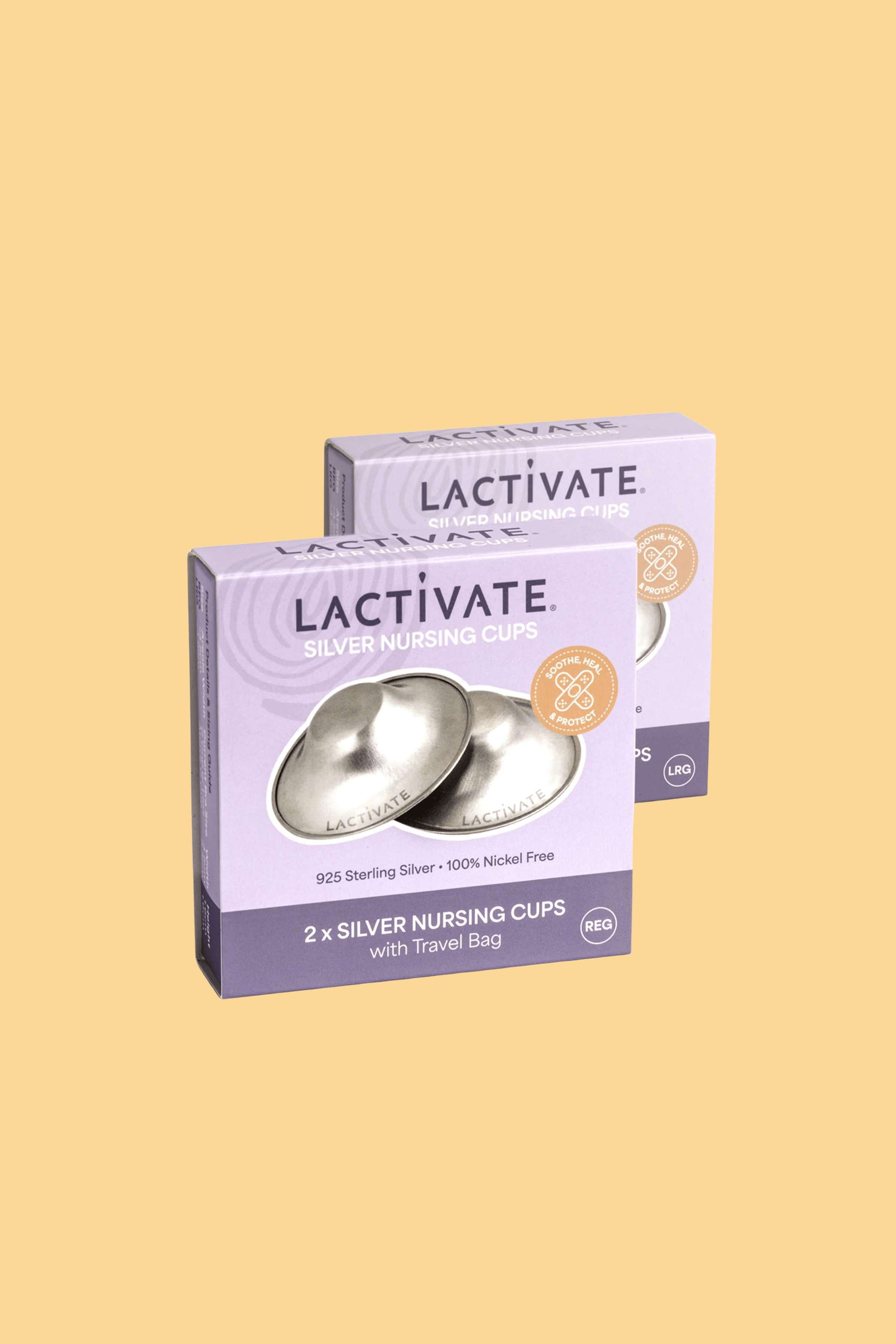 Silver Nursing Cups Breastfeeding Lactivate 