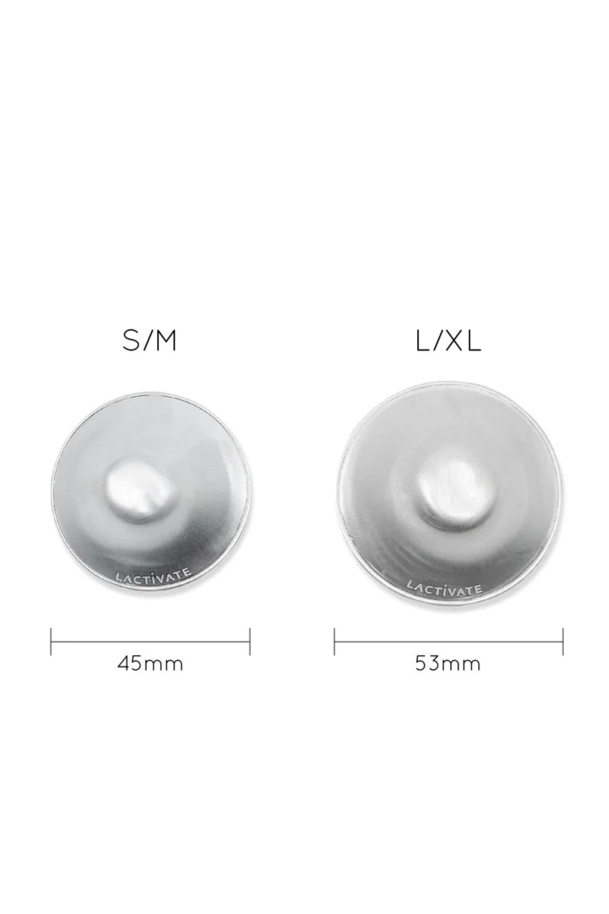 Silver Nursing Cups Breastfeeding Lactivate 