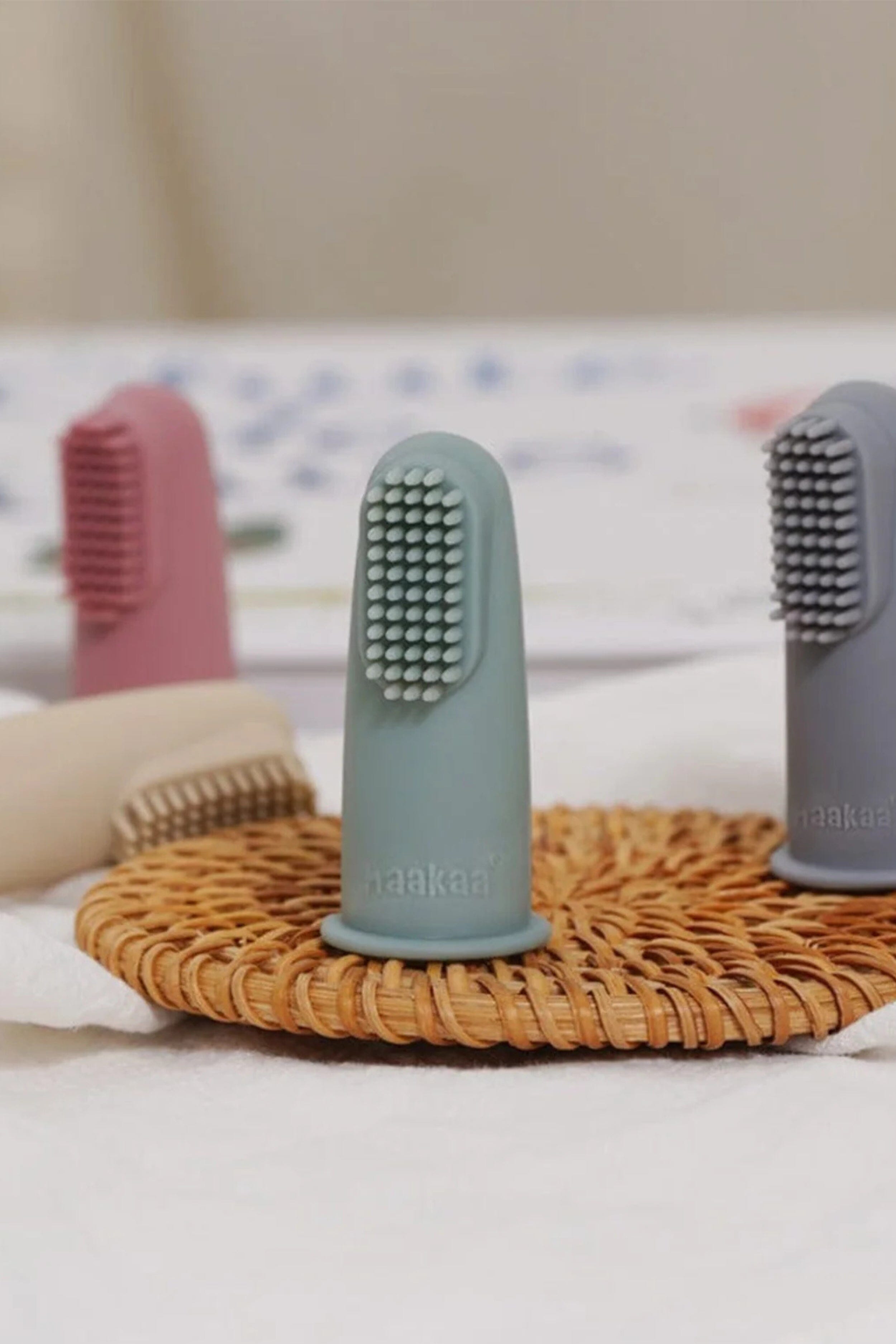 Textured Silicone Finger Toothbrush Bath Time Accessories Haaka 