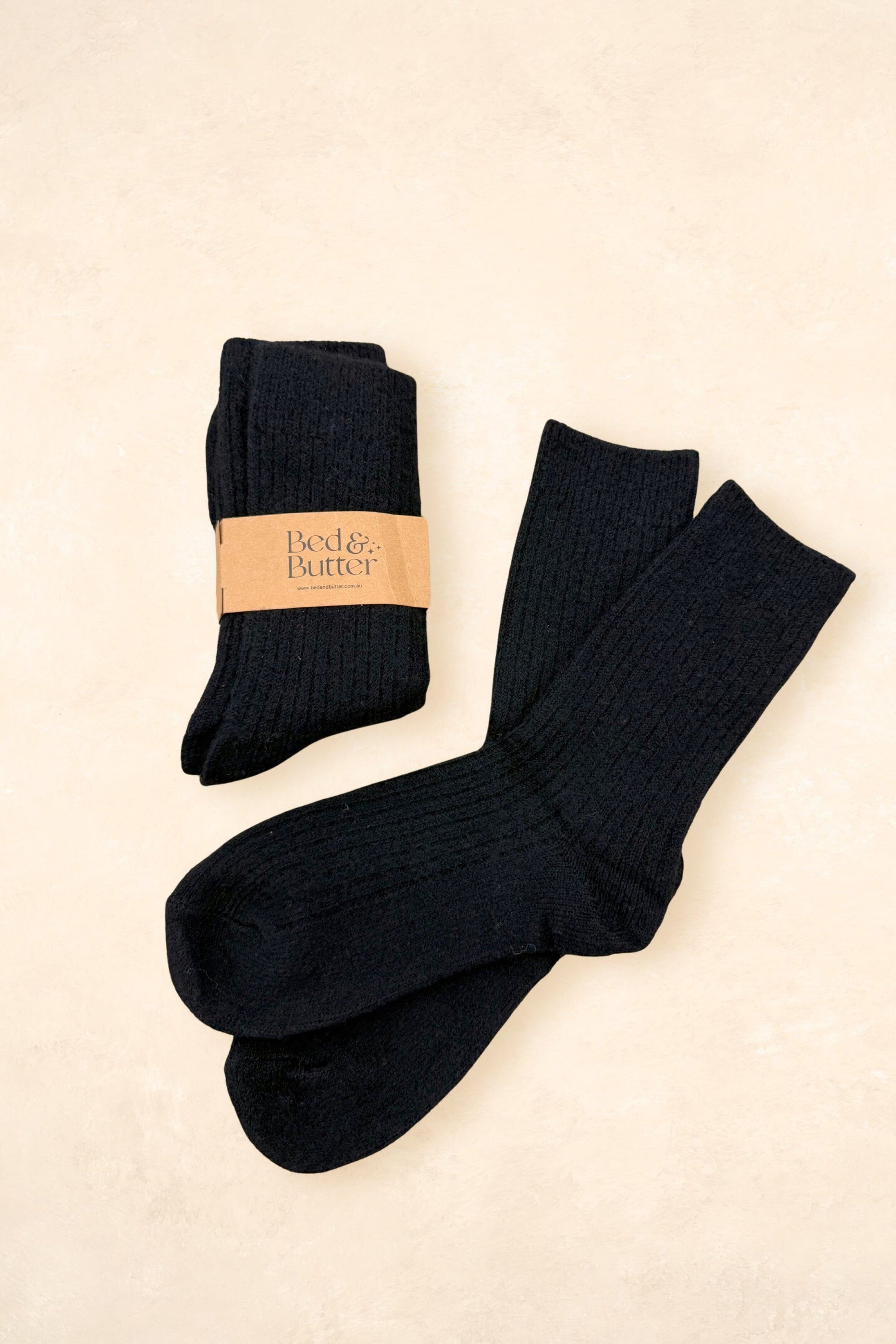 The Comfiest Socks (adults) Clothing Bed & Butter S/M Black 