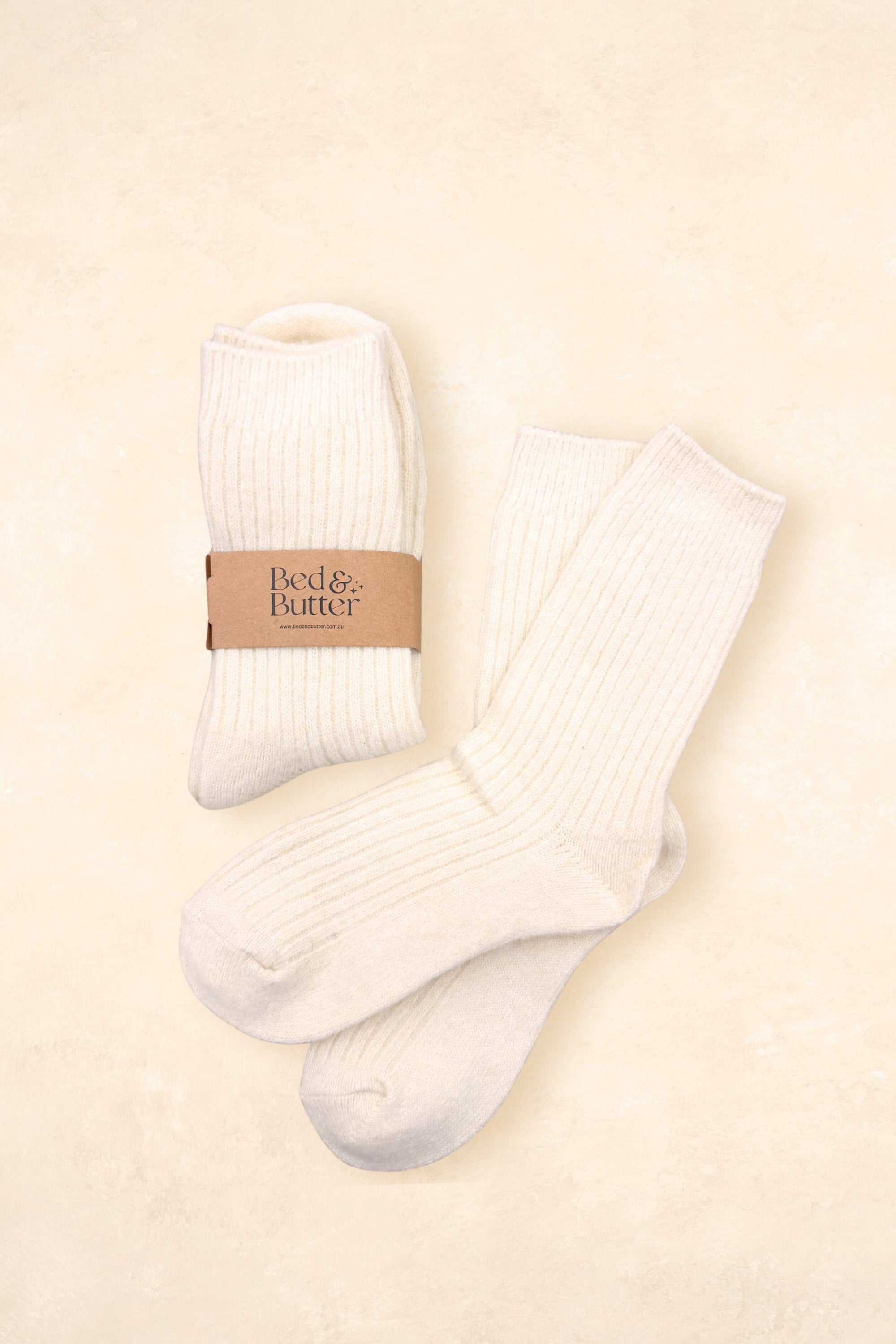 The Comfiest Socks (adults) Clothing Bed & Butter S/M Cream 