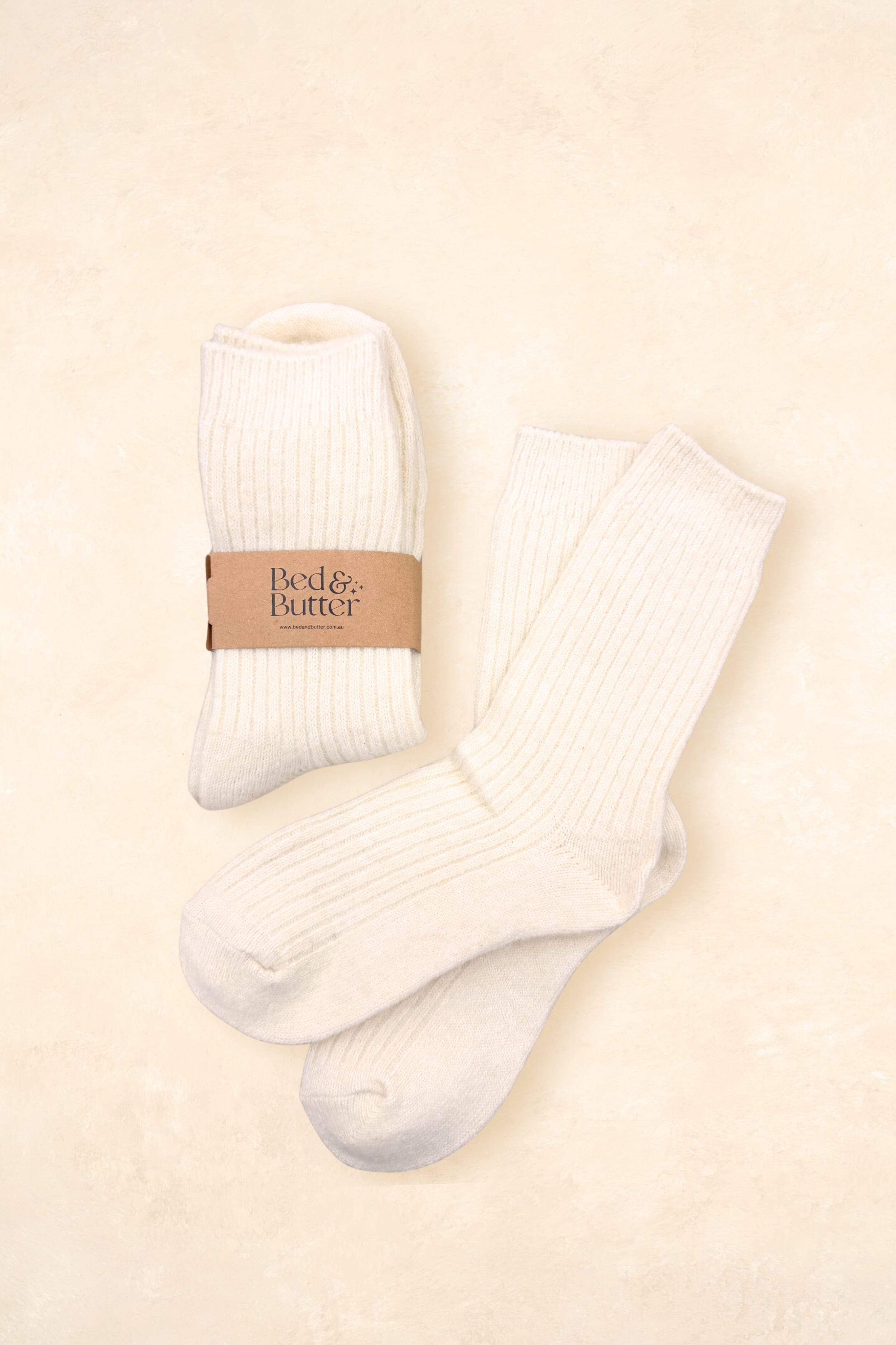 The Comfiest Socks (adults) Clothing Bed & Butter S/M Cream 