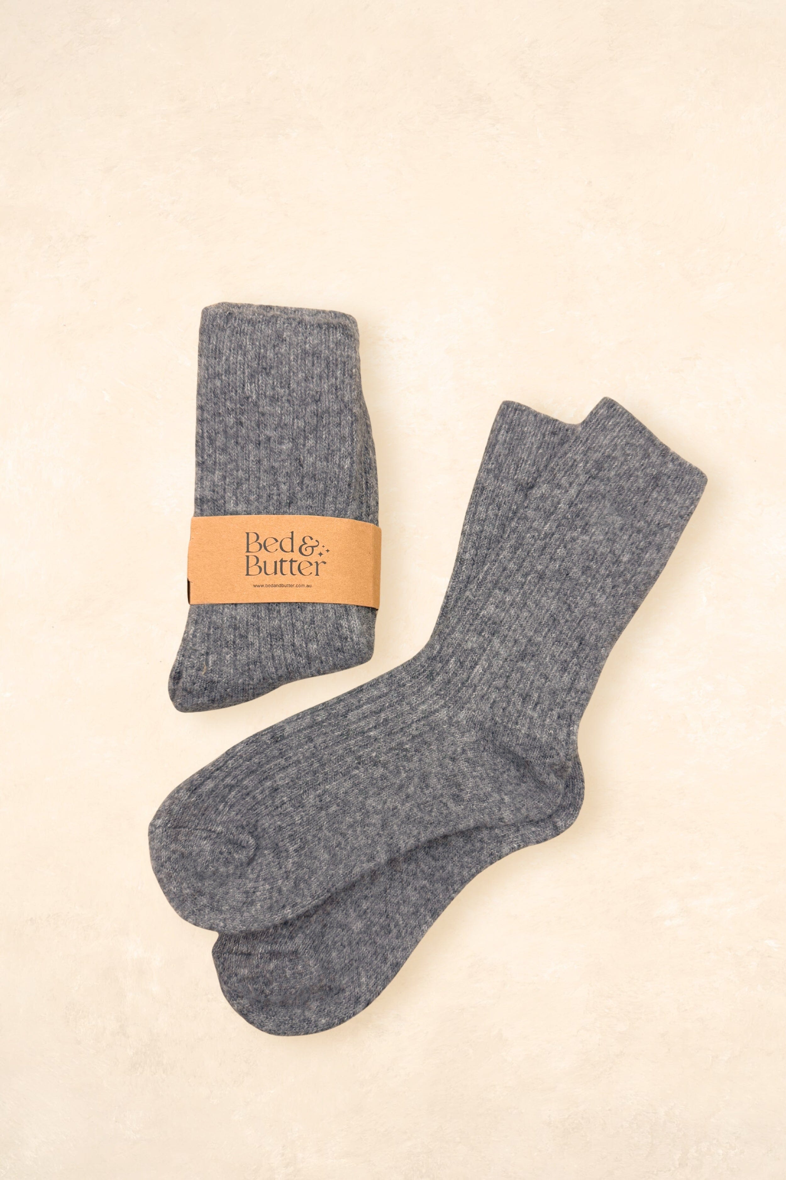 The Comfiest Socks (adults) Clothing Bed & Butter S/M Grey 