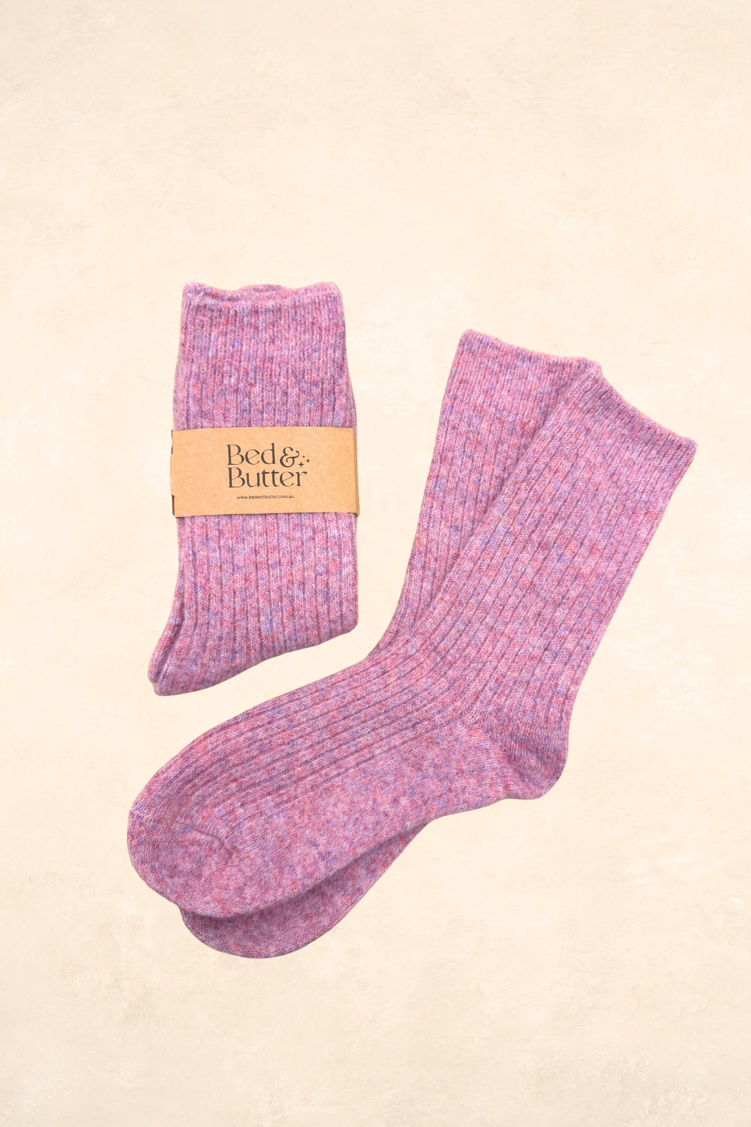 The Comfiest Socks (adults) Clothing Bed & Butter S/M Heather Rose 