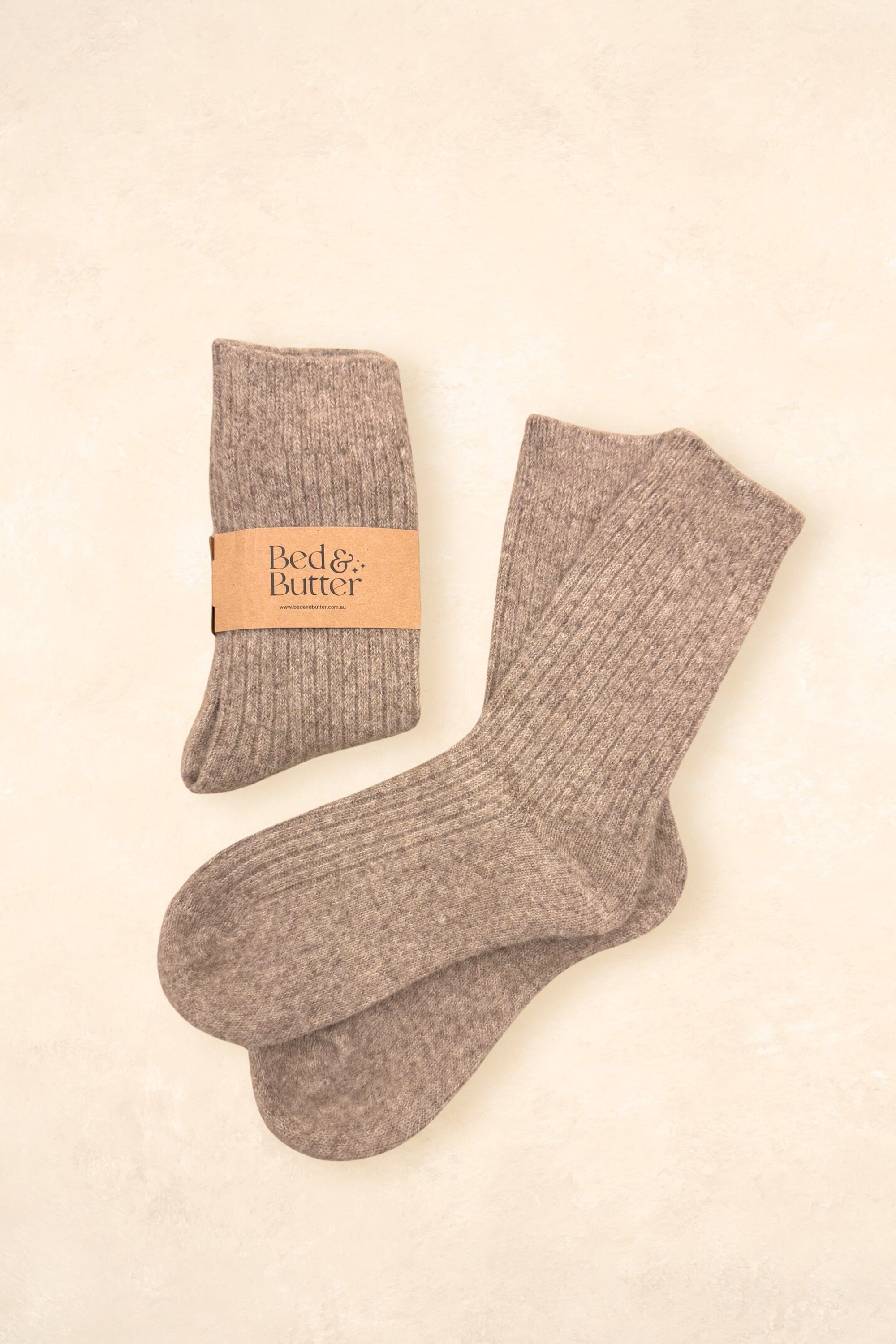 The Comfiest Socks (adults) Clothing Bed & Butter S/M Light Brown 