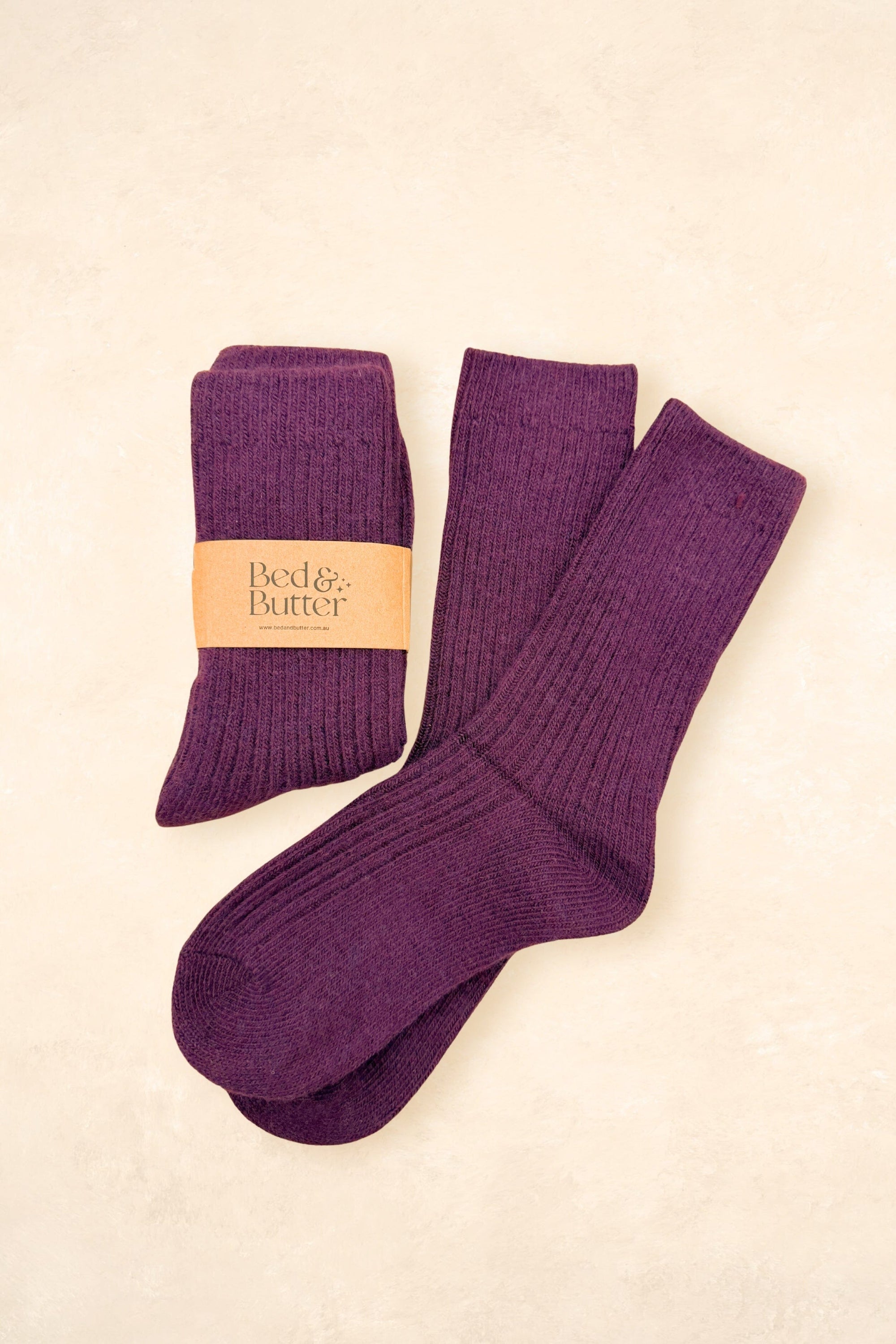 The Comfiest Socks (adults) Clothing Bed & Butter S/M Wine 