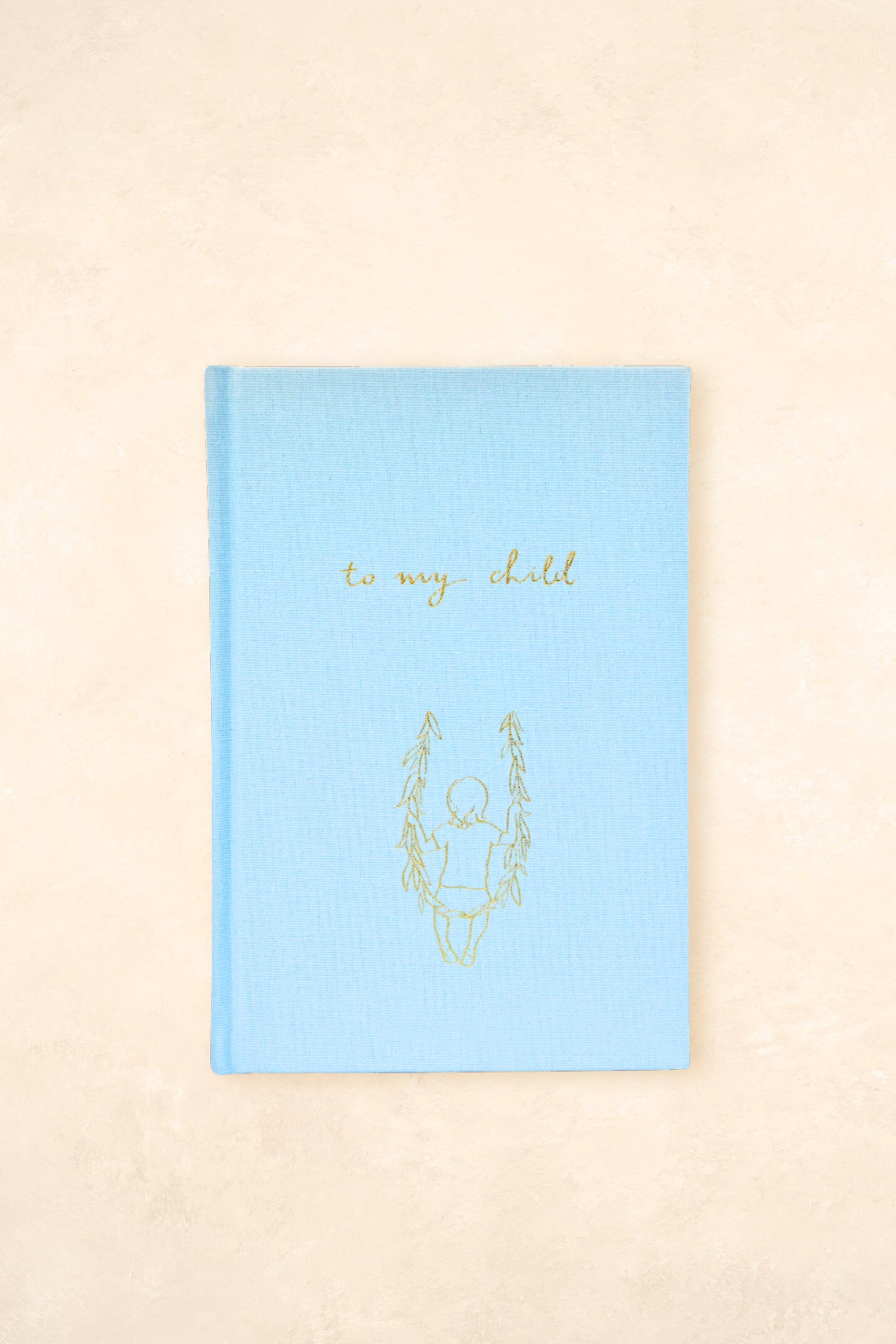 To My Child - Baby Journal Journals Forget Me Not Sky Blue - Illustrated 