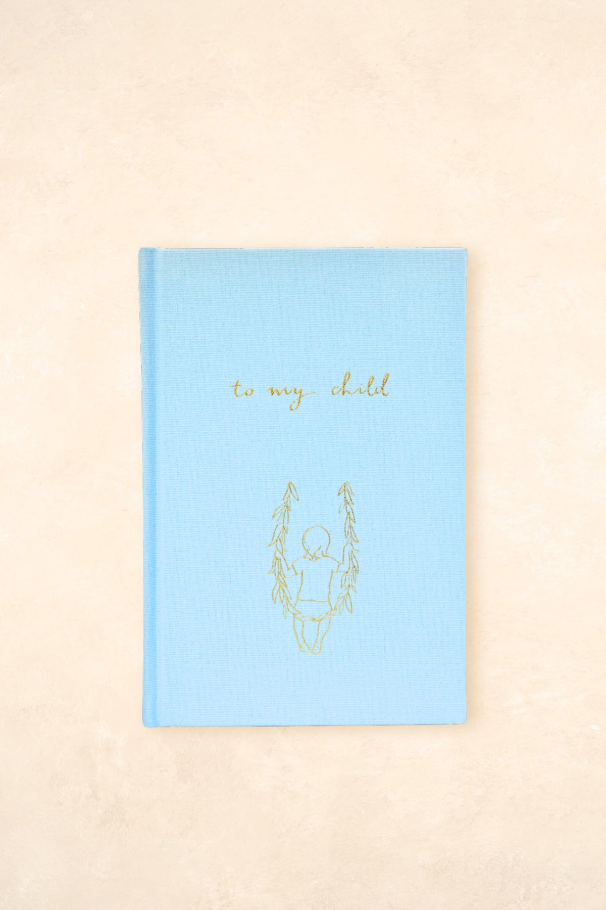 To My Child - Baby Journal Journals Forget Me Not Sky Blue - Illustrated 