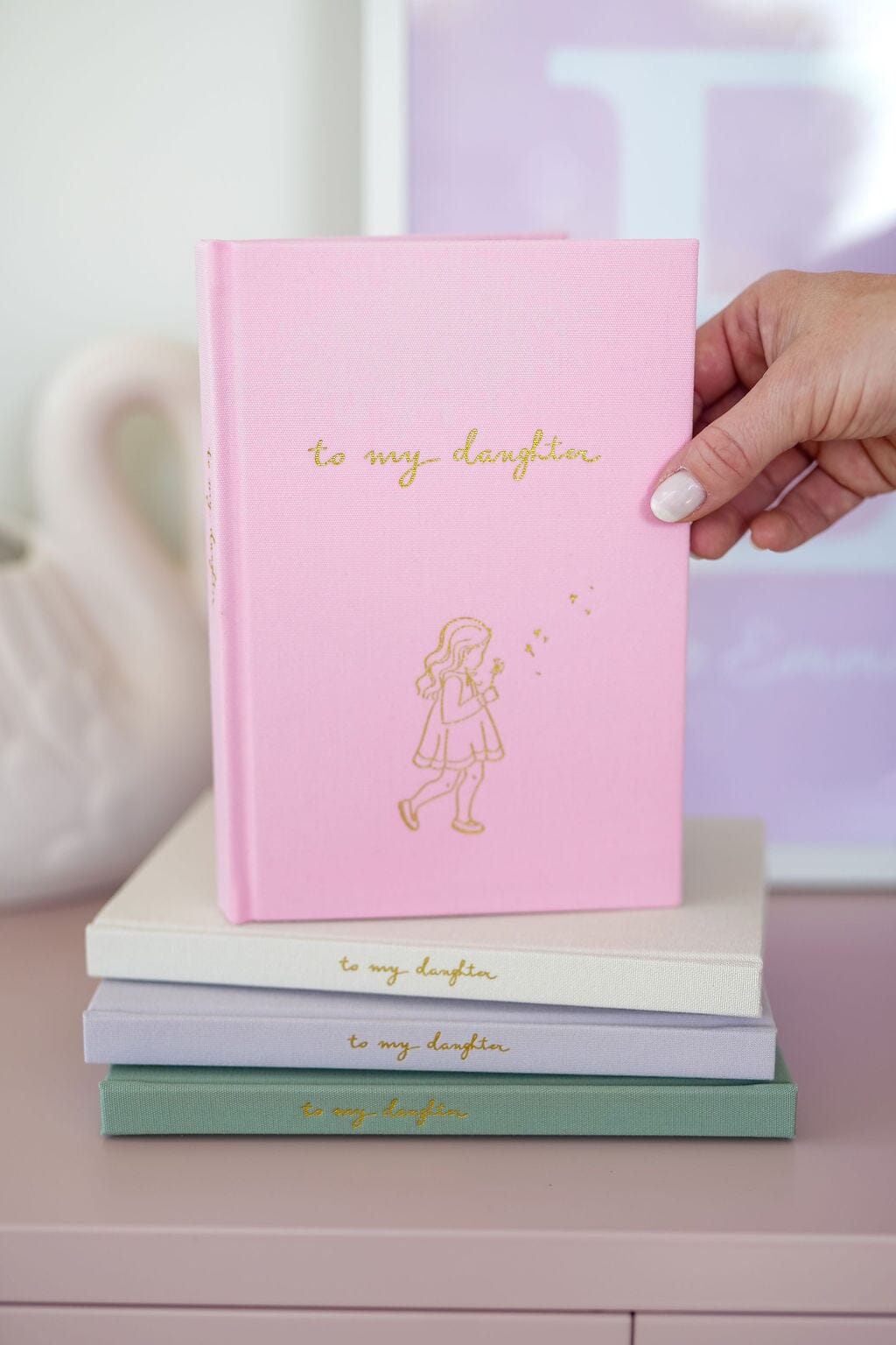 To My Daughter - Baby Journal Journals Forget Me Not Pink 