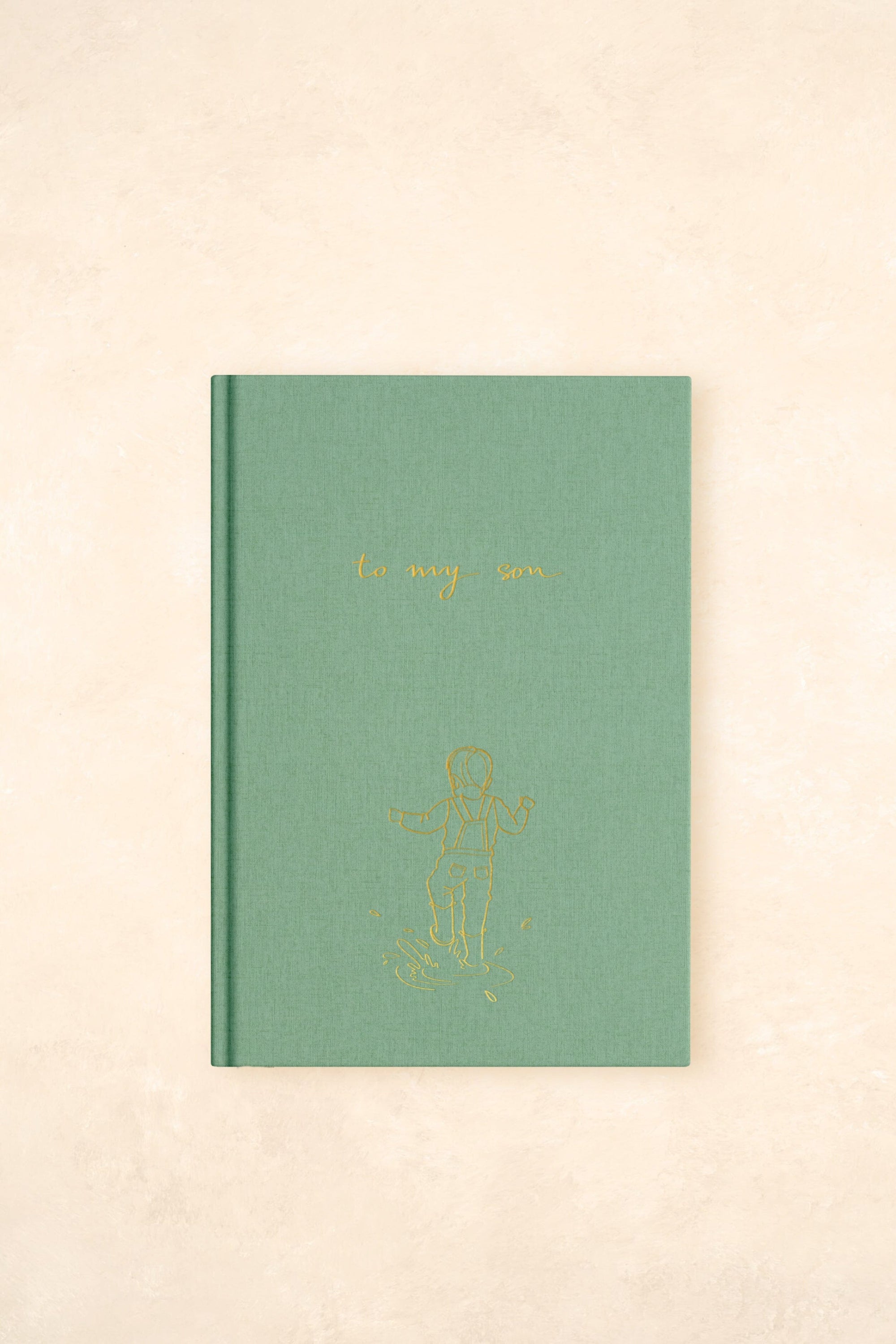 To My Son - Baby Journal Journals Forget Me Not Sage 
