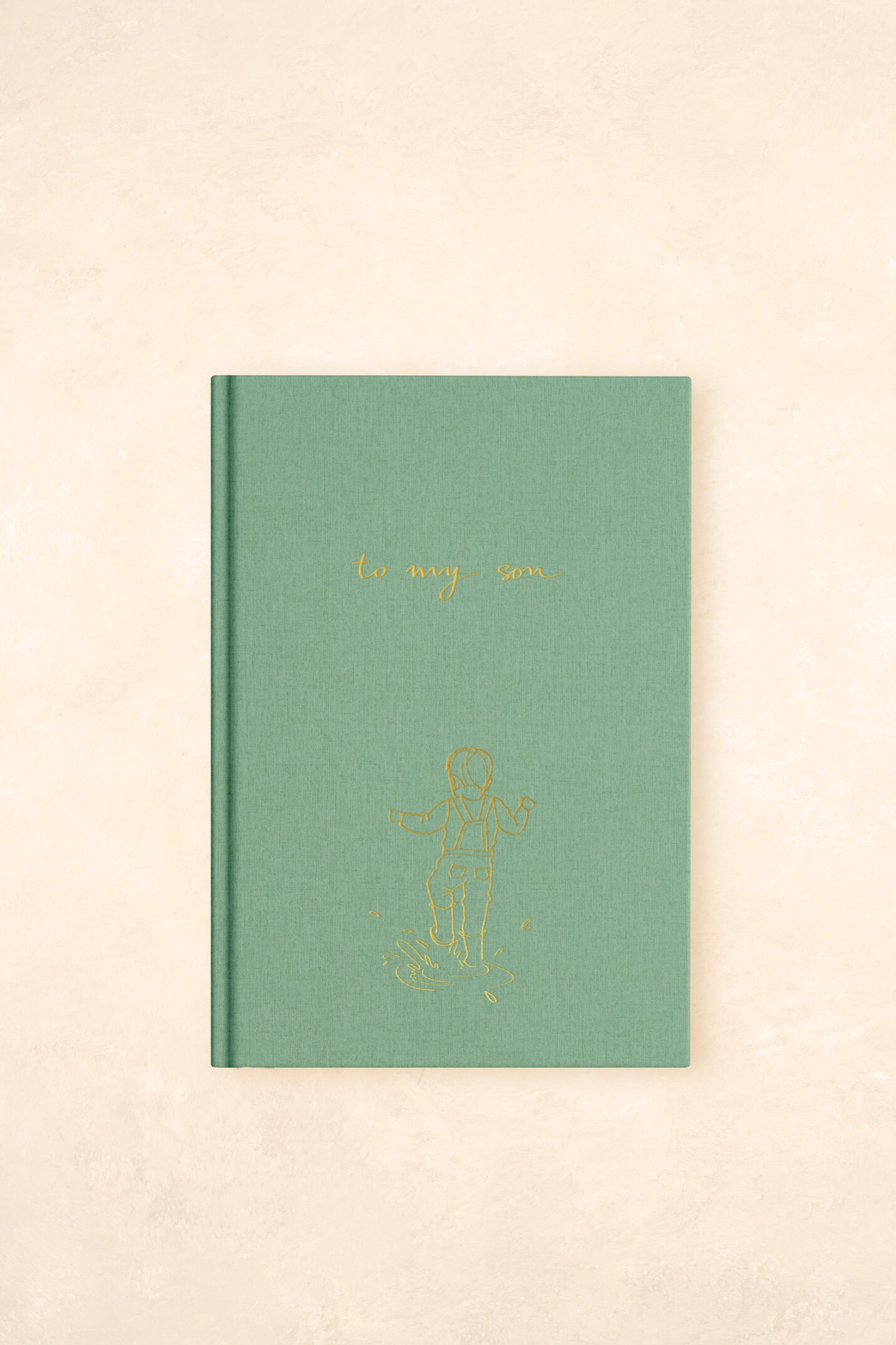 To My Son - Baby Journal Journals Forget Me Not Sage 