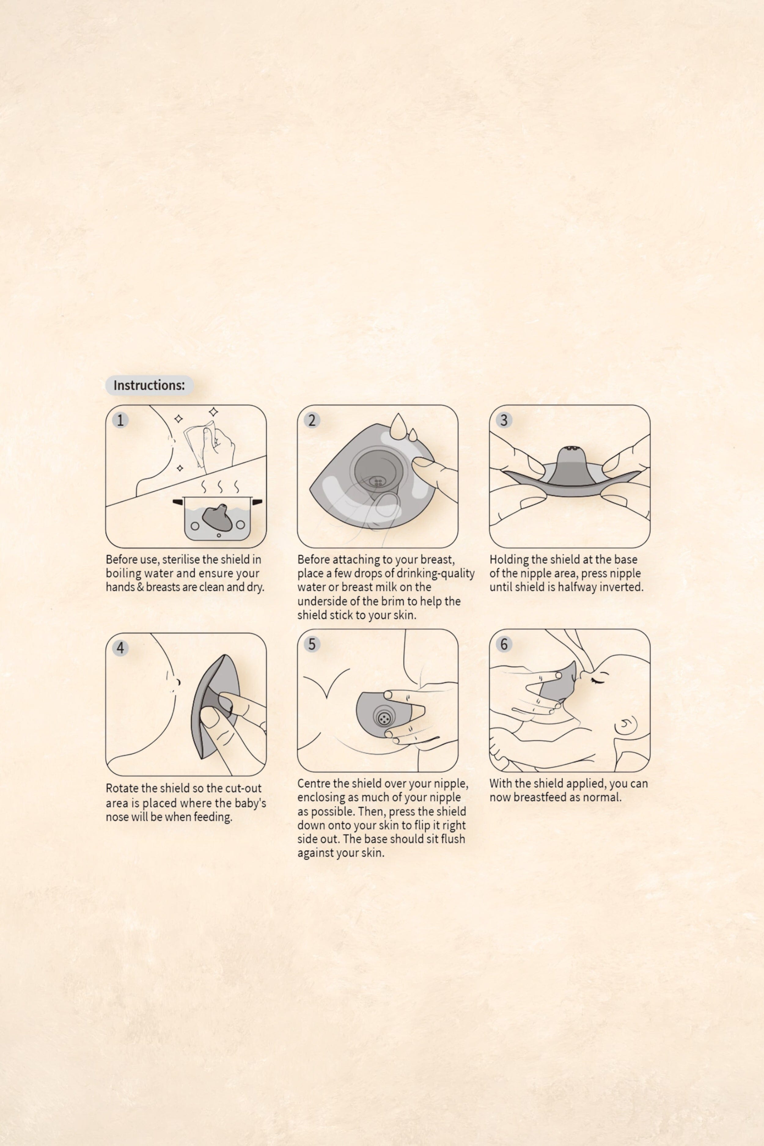 Ultra-Thin Silicone Nipple Shields Postpartum Care Haaka 