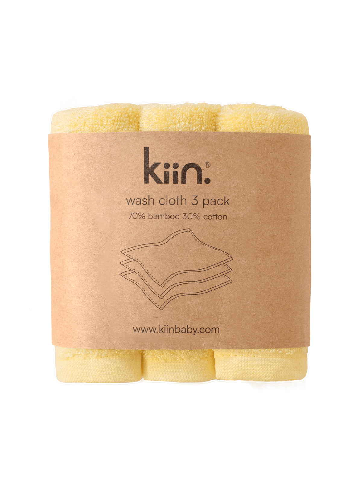 Wash Cloths 3 Pack - Buttercup Towels + Wash Cloths Kiin ® 