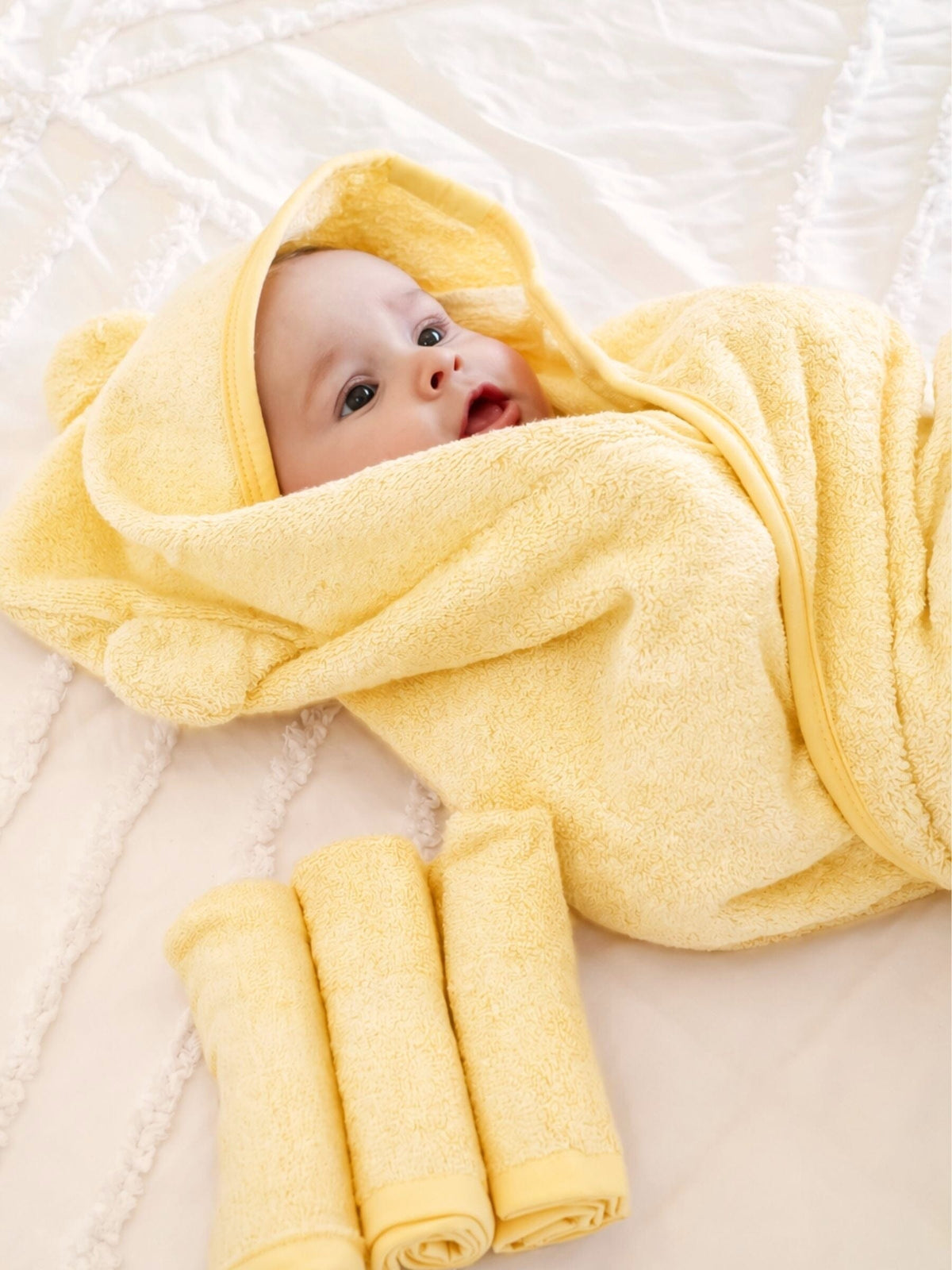 Wash Cloths 3 Pack - Buttercup Towels + Wash Cloths Kiin ® 