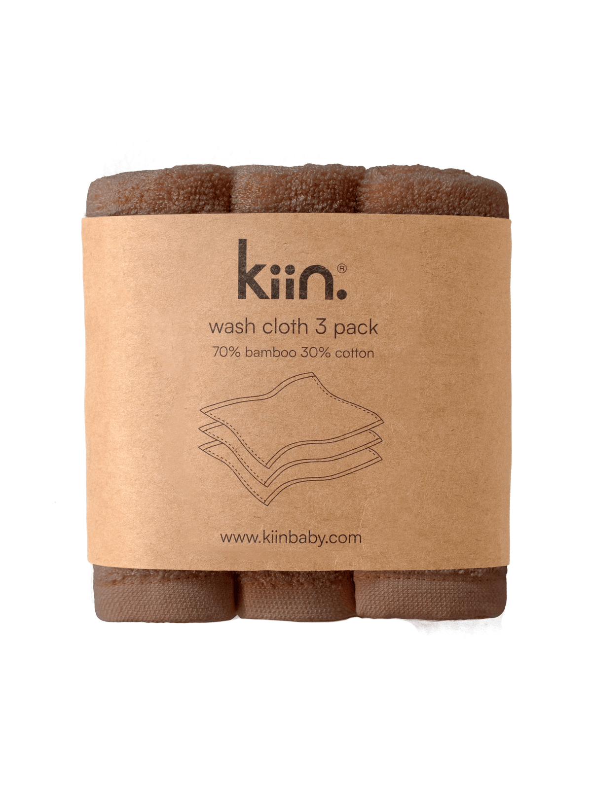 Wash Cloths 3 Pack - Chocolate Towels + Wash Cloths Kiin ® 