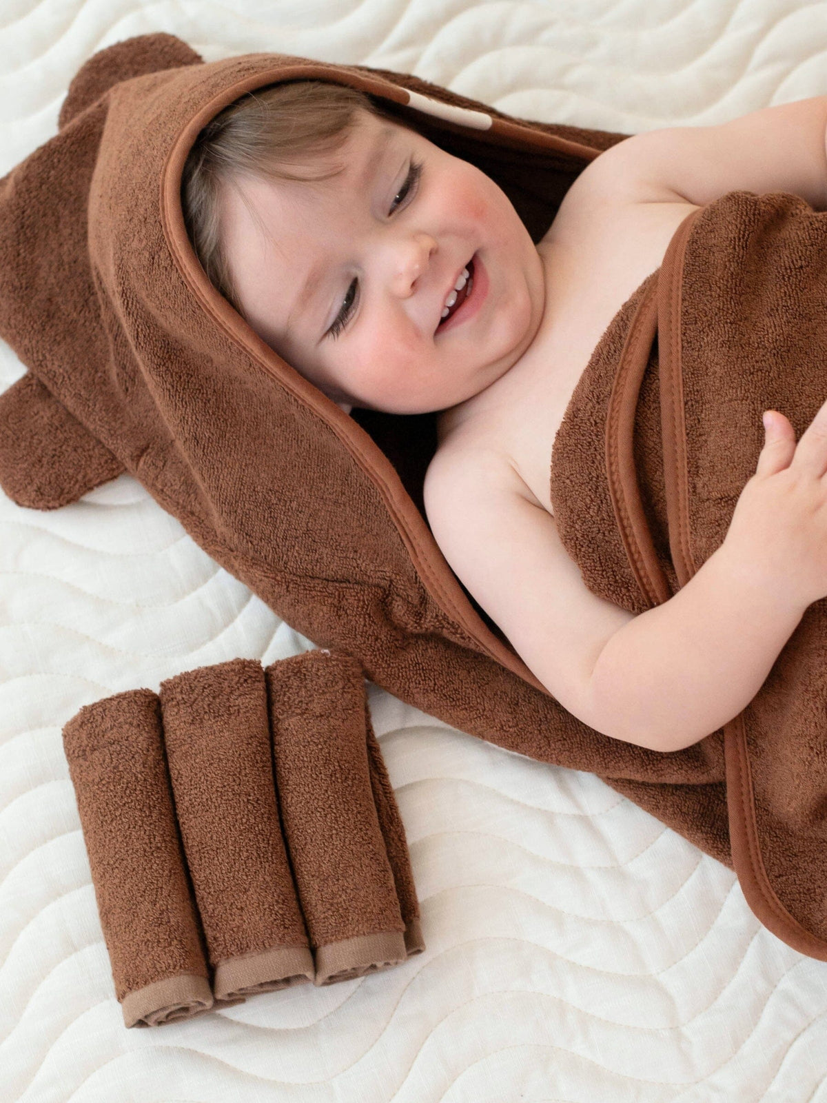 Wash Cloths 3 Pack - Chocolate Towels + Wash Cloths Kiin ® 