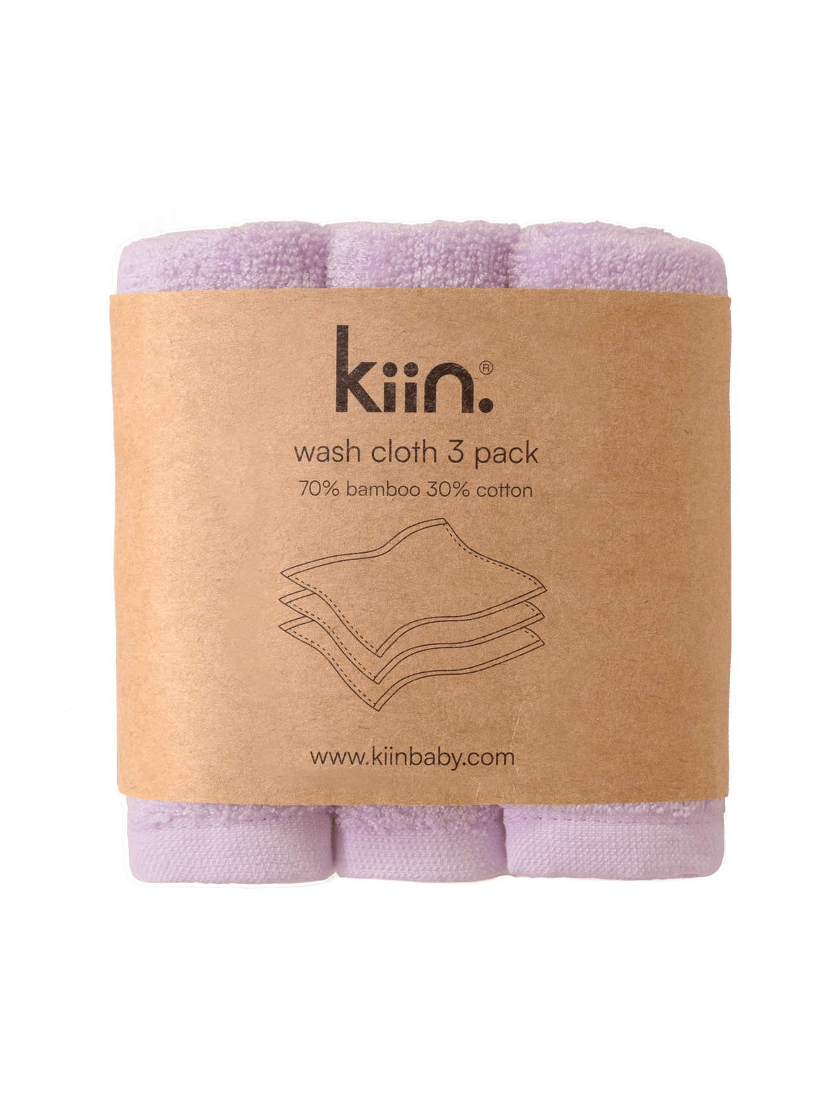 Wash Cloths 3 Pack - Lilac Towels + Wash Cloths Kiin ® 