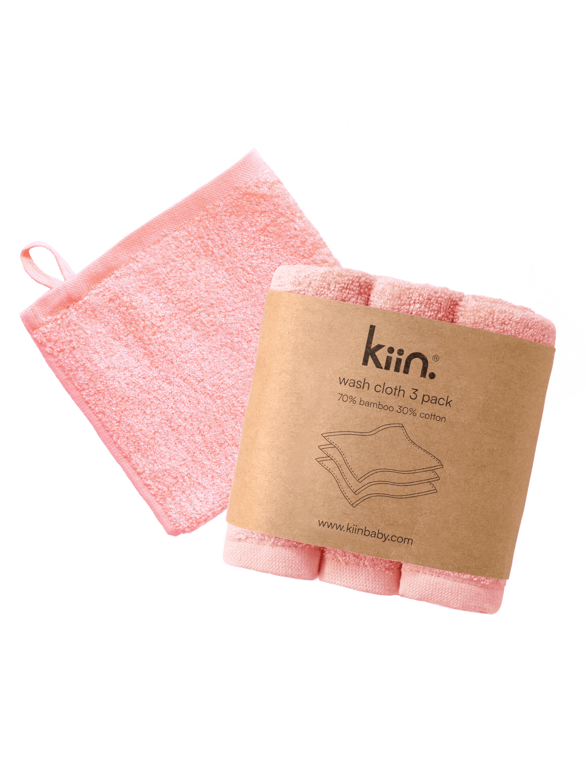 Wash Cloths 3 Pack - Peony Towels + Wash Cloths Kiin ® 