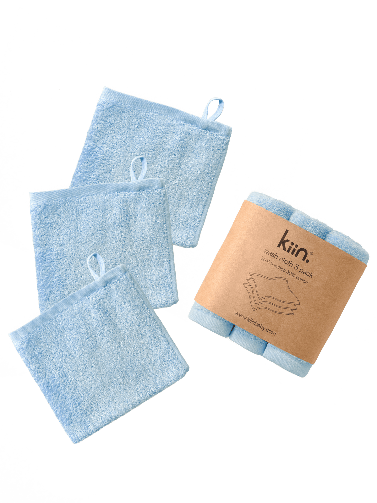 Wash Cloths 3 Pack - Sky Towels + Wash Cloths Kiin ® 