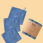 Wash Cloths 3 Pack Towels + Wash Cloths Kiin ® Blue Shadow 