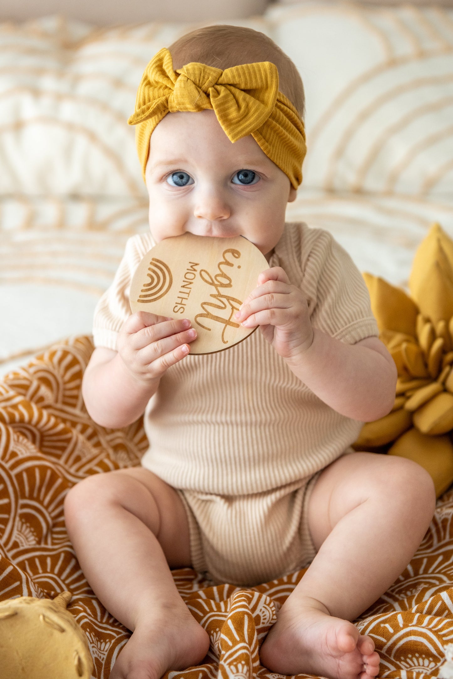 Baby Milestone Wooden Discs Decor Kiin Baby 