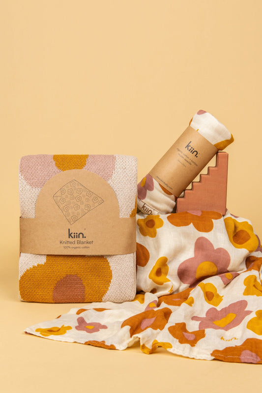 Blanket and Swaddle Bundle - Bloom Blanket Kiin Baby 