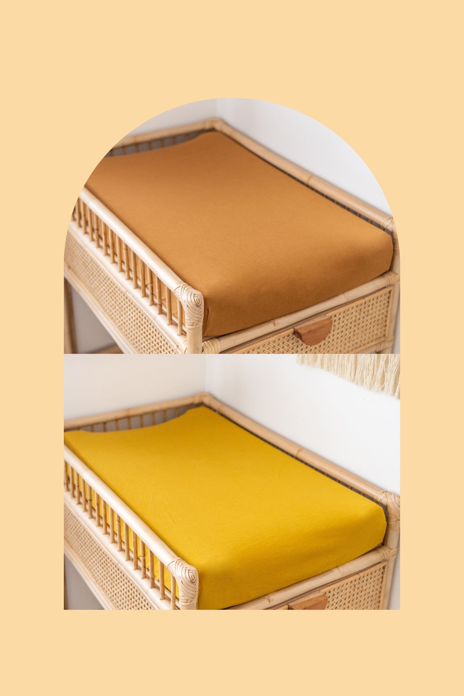 Change Pad/Bassinet Sheet Bundle Kiin ® Mustard Caramel 