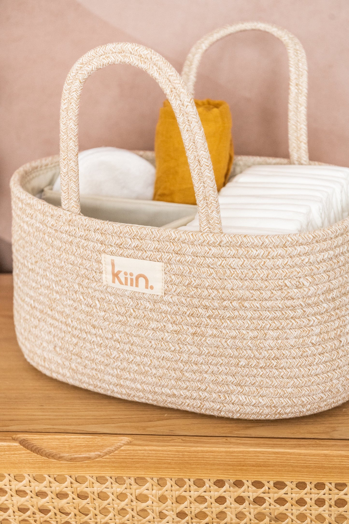 Cotton Rope Nappy Caddy and Change Basket Bundle Baby Baskets Kiin Baby 