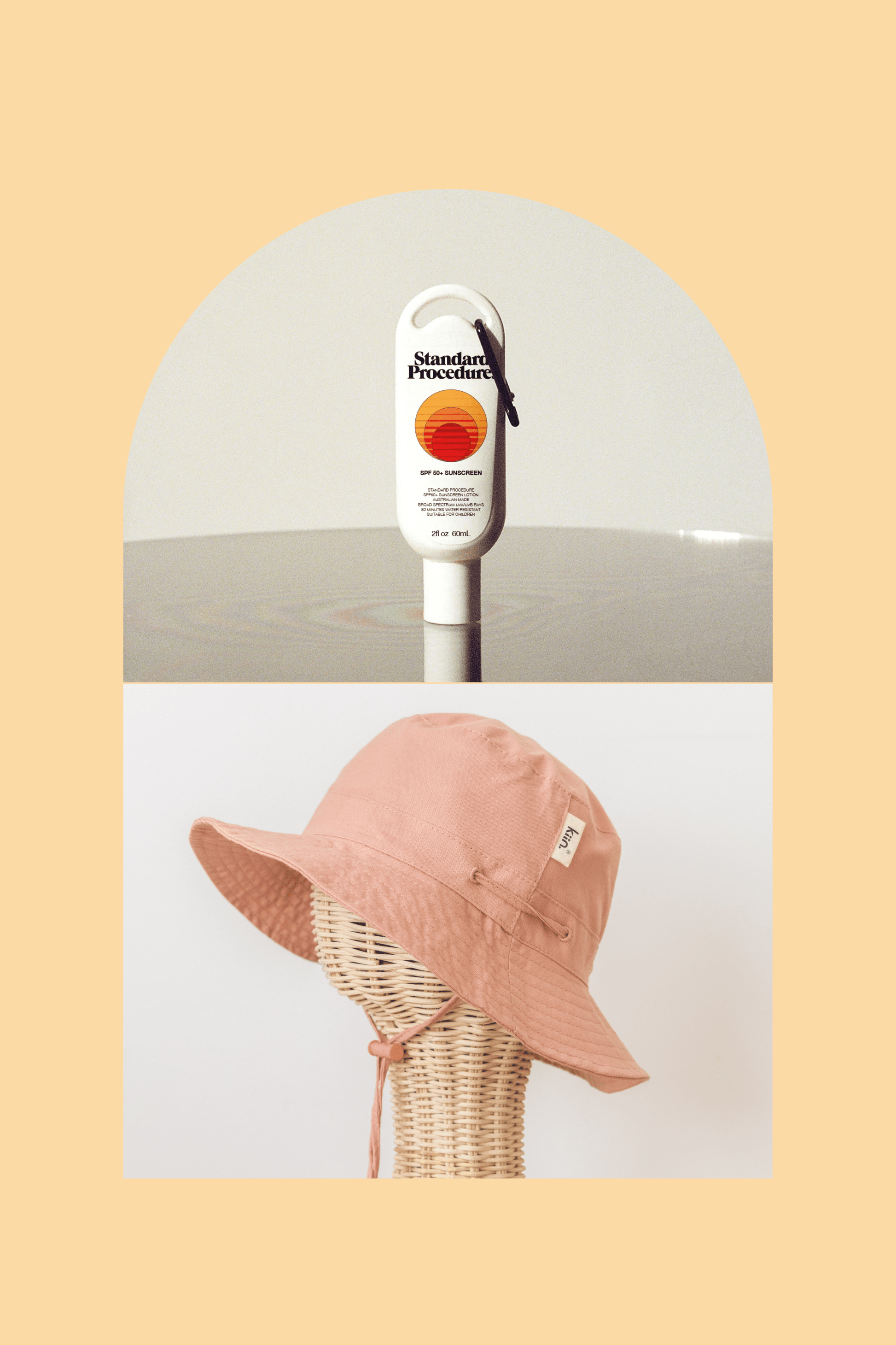 Hat + Sunscreen Bundle Kiin ® Dusty Rose XS 