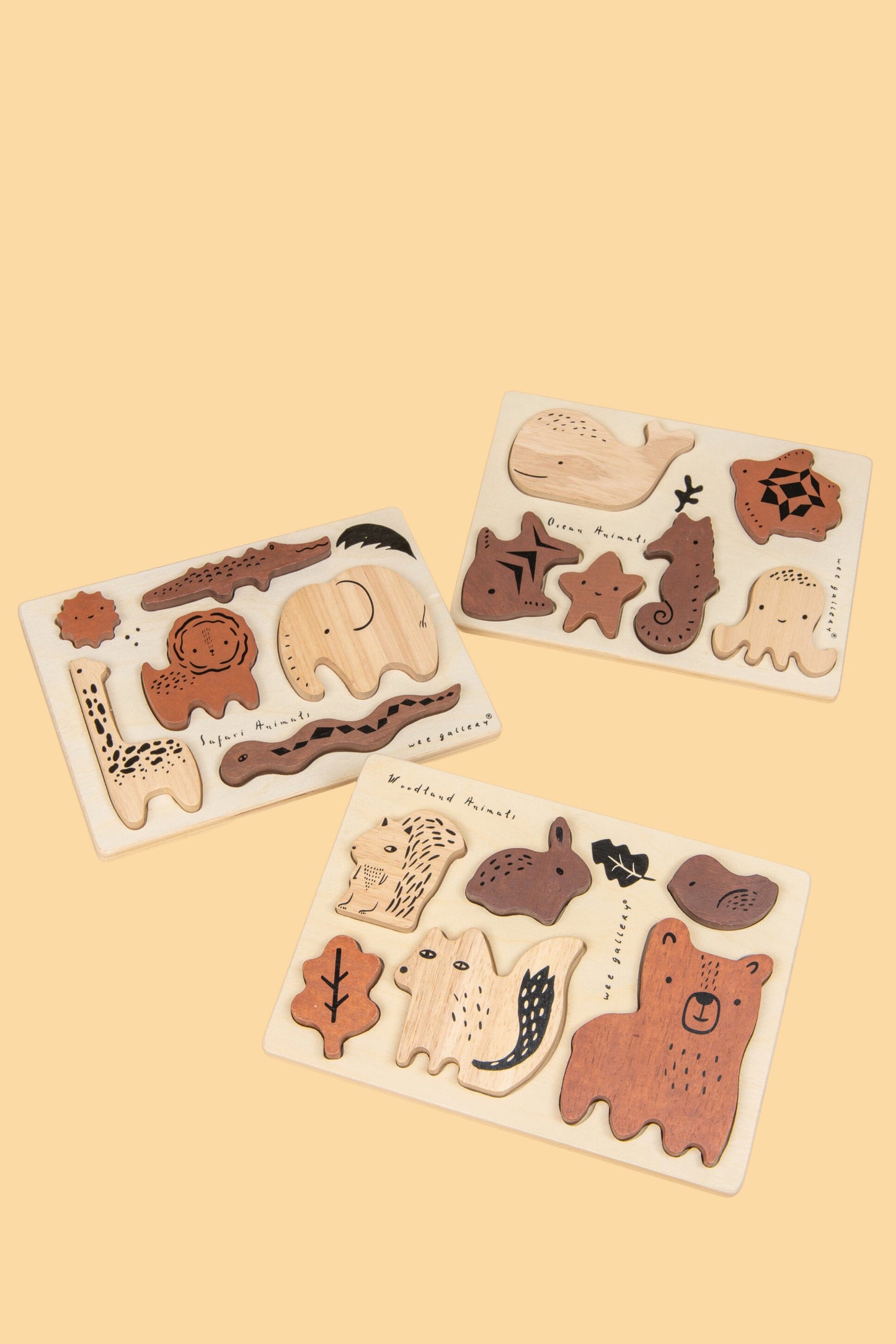 Wooden Tray Puzzle Toys Wee Gallery 