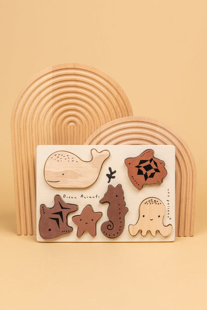 Wooden Tray Puzzle Toys Wee Gallery Ocean 