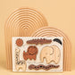 Wooden Tray Puzzle Toys Wee Gallery Safari 
