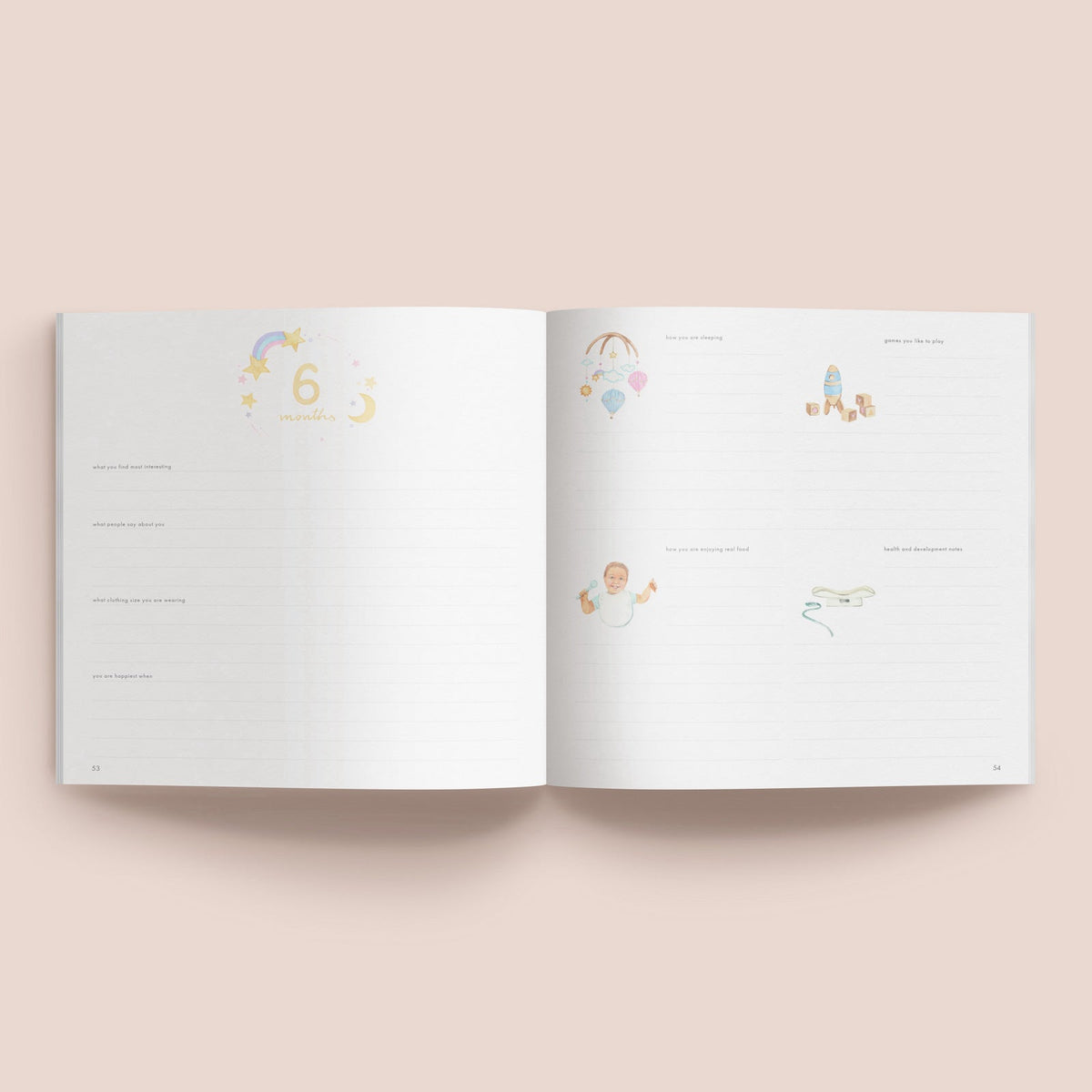 Your First Years | Baby Record Book journal Forget Me Not 