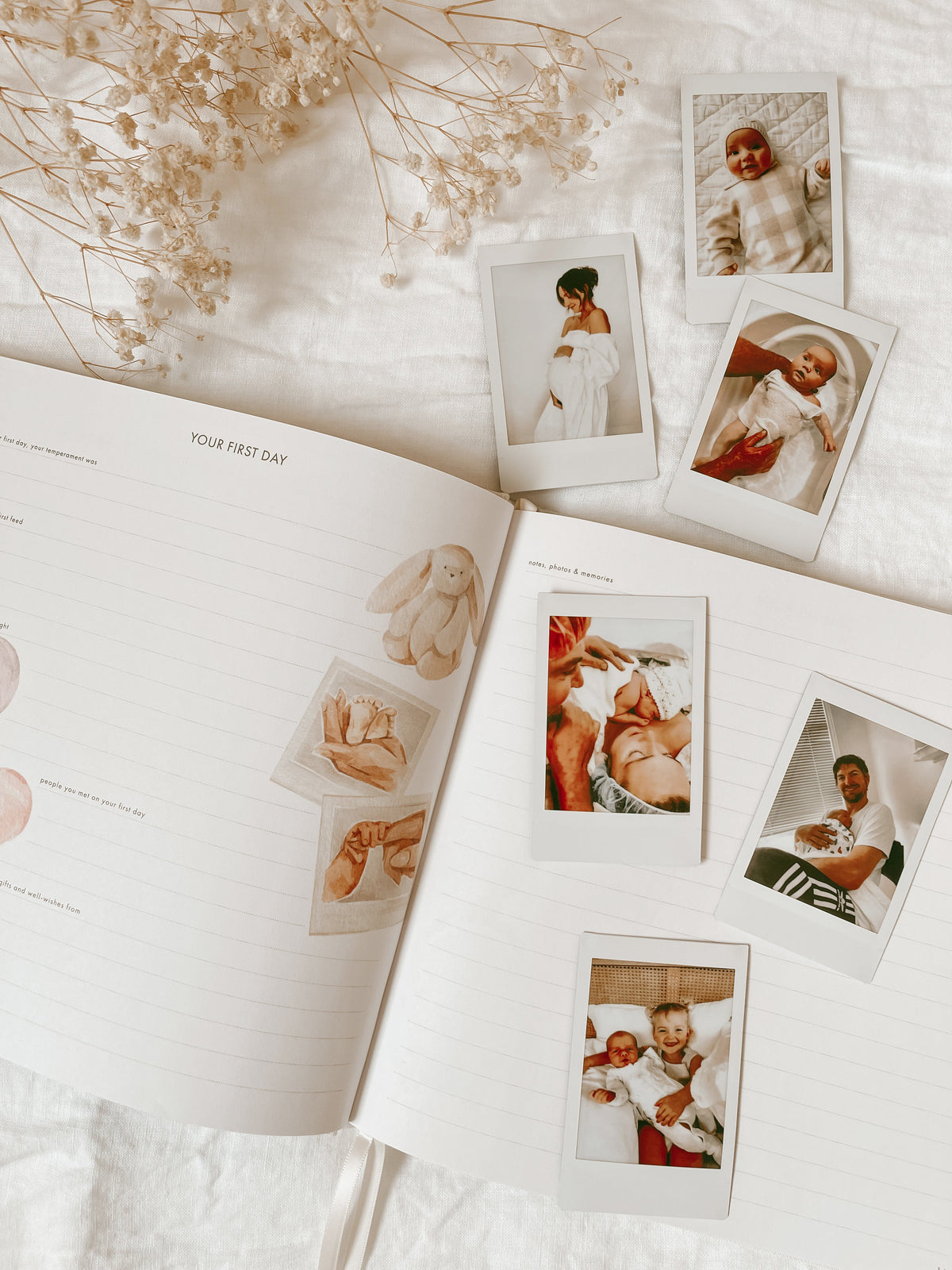 Your First Years | Baby Record Book journal Forget Me Not 